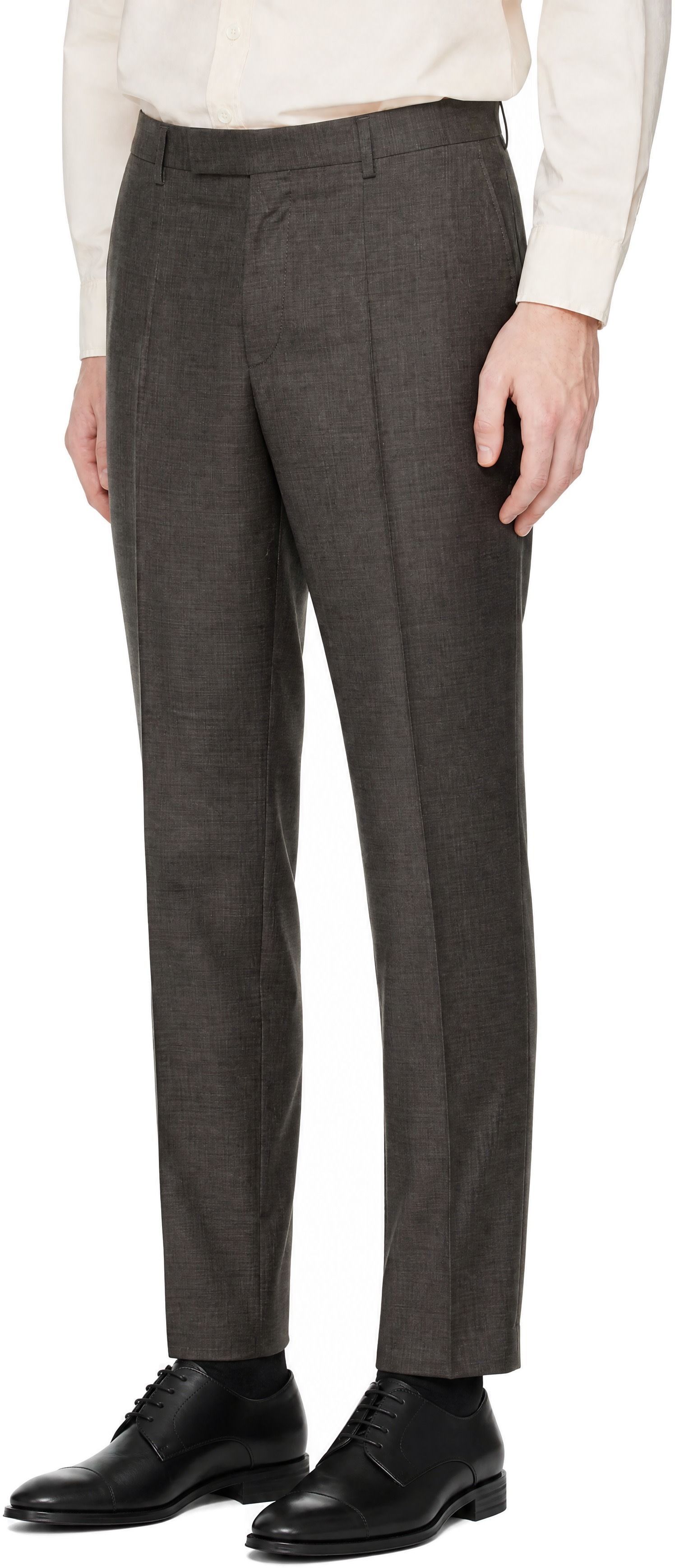 BOSS - Gray Single-Breasted Suit