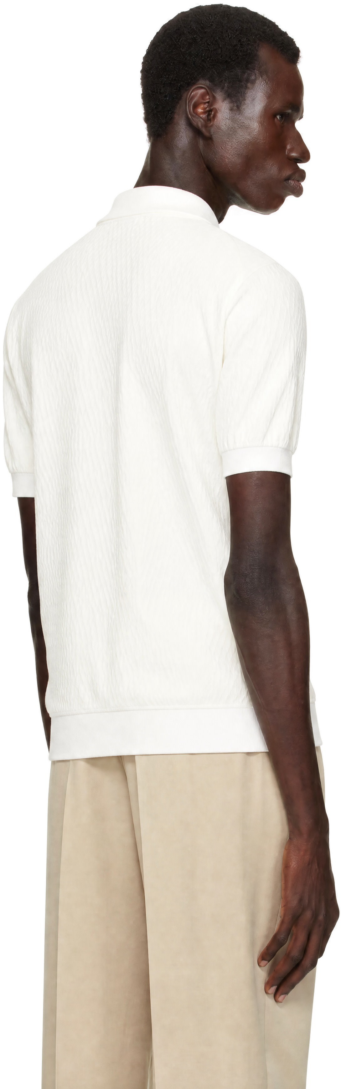 BOSS - White Button Placket Polo