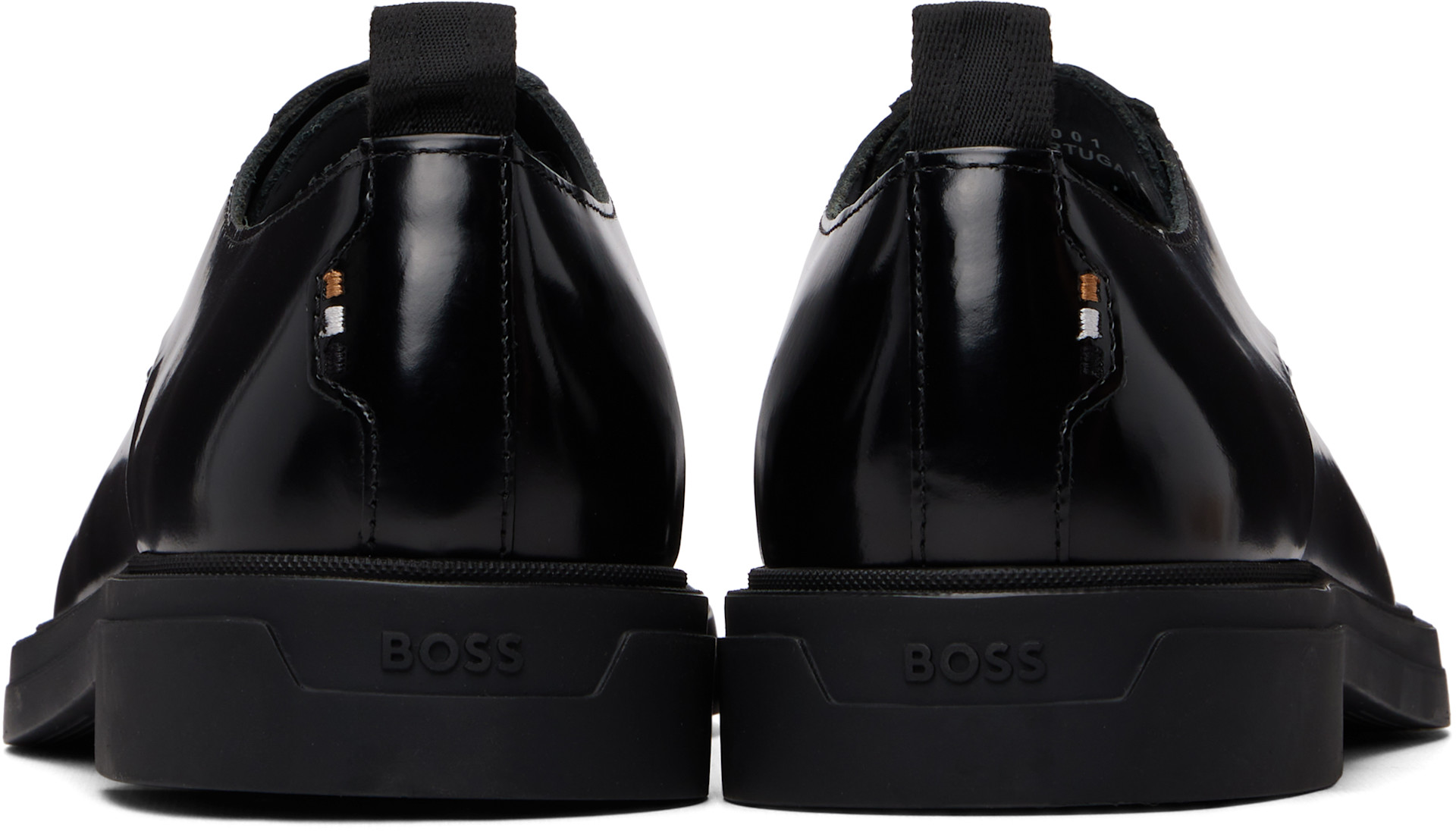 BOSS - Black Embossed-Logo Derbys