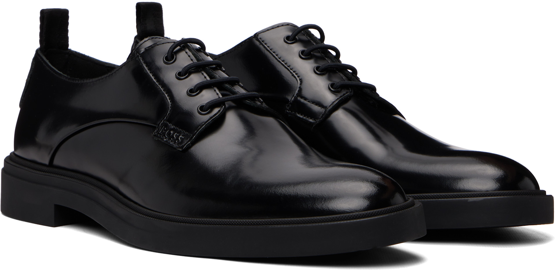 BOSS - Black Embossed-Logo Derbys