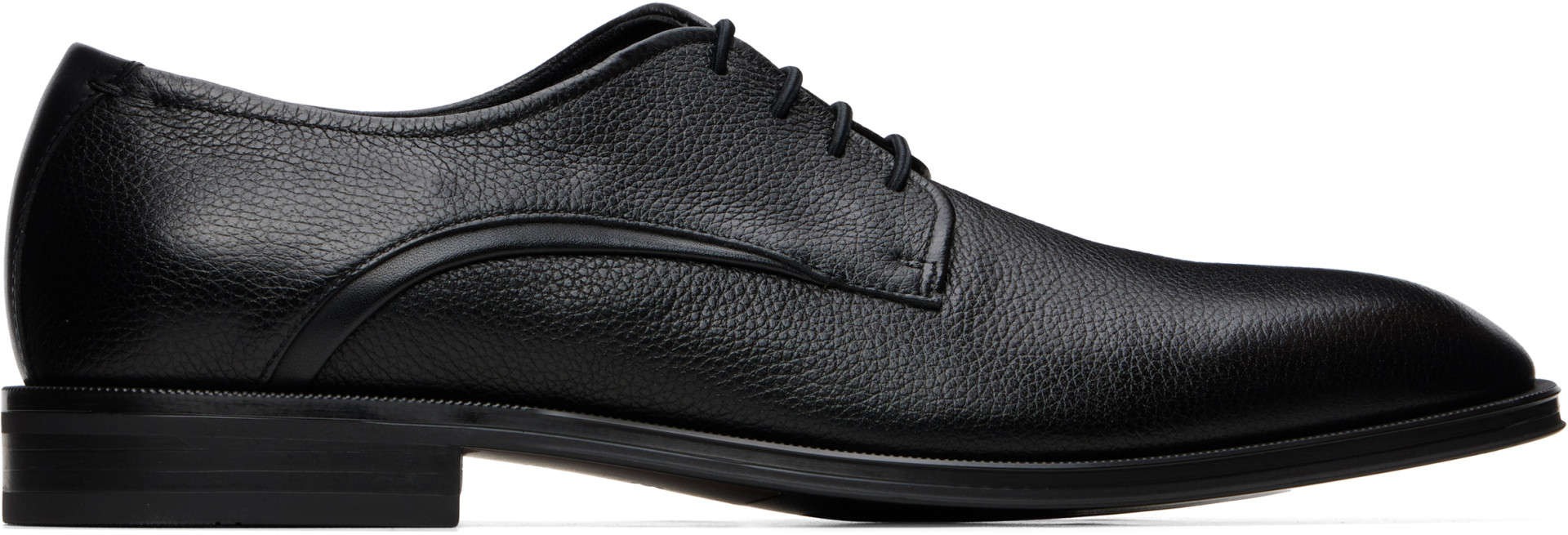 BOSS - Black Grained Leather Derbys