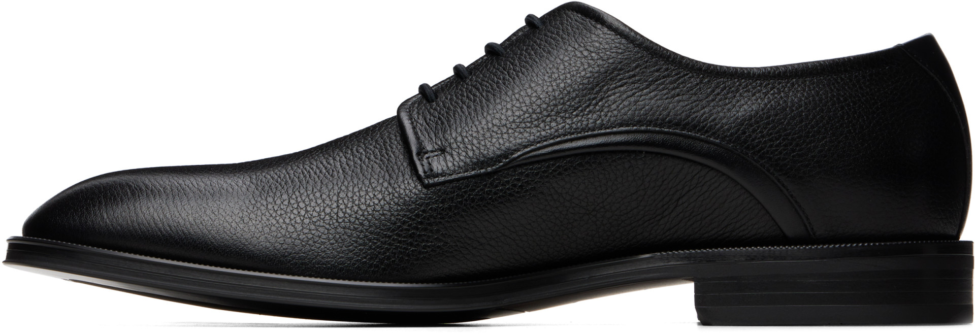 BOSS - Black Grained Leather Derbys