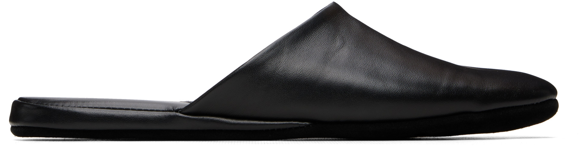 BOSS - Black Leather Slippers