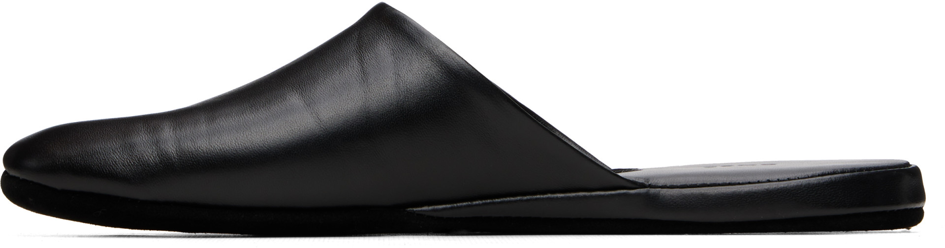 BOSS - Black Leather Slippers