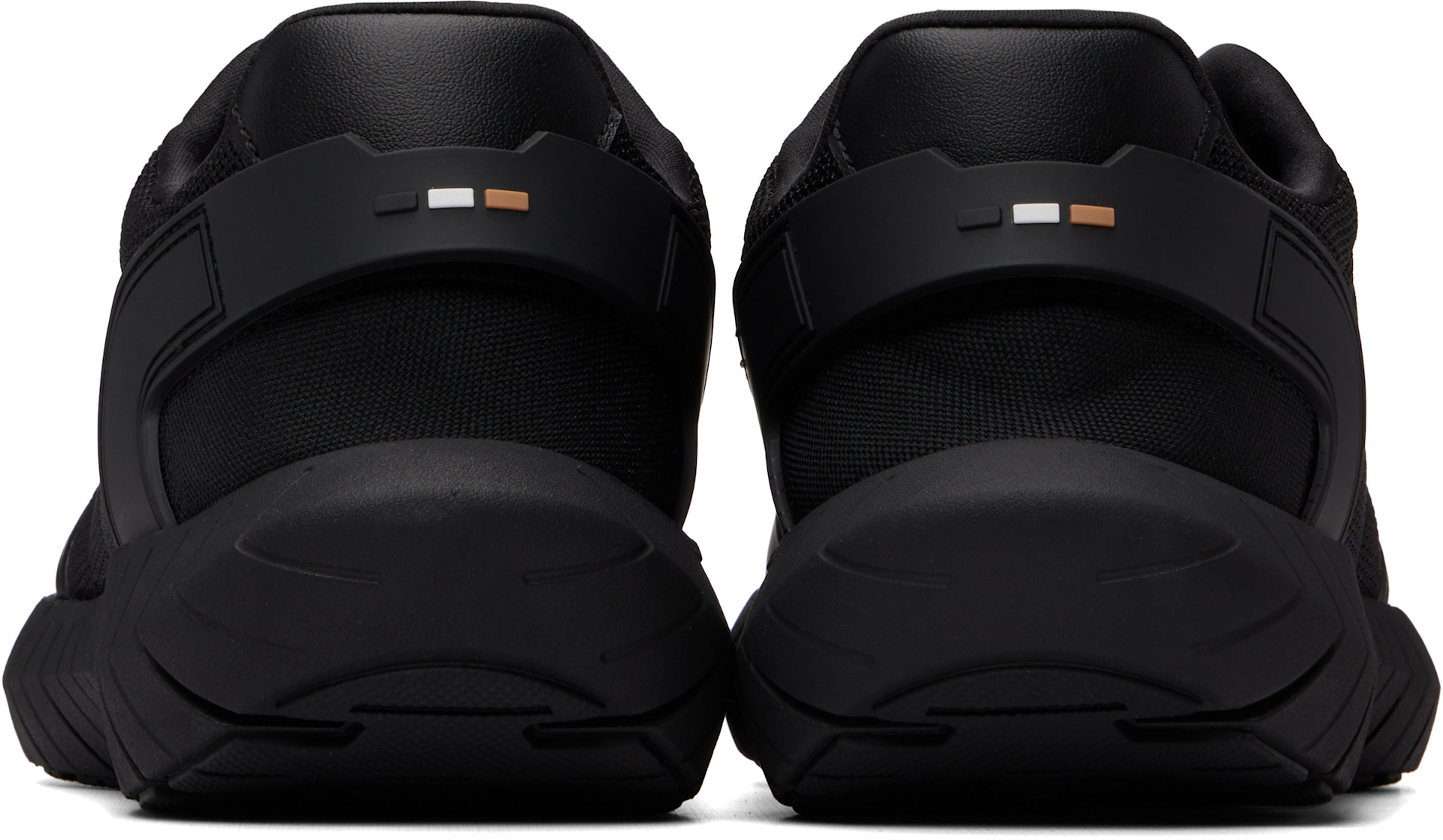 BOSS - Black Leather Trims Running Sneakers