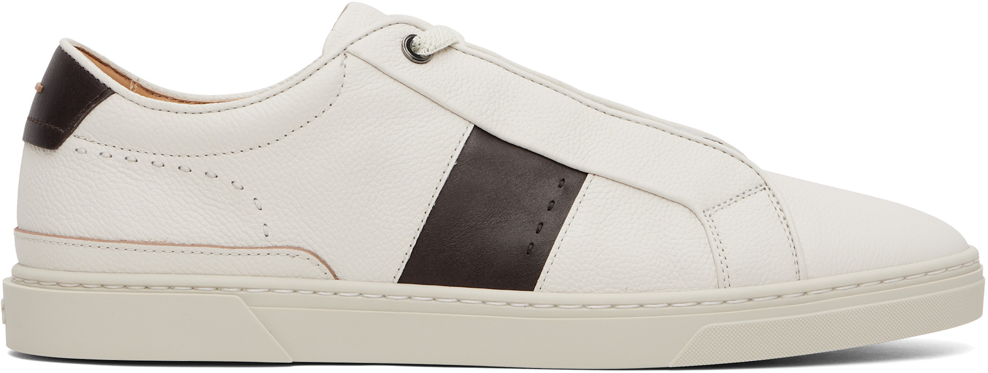 Boss - Baskets Gary blanches en cuir
