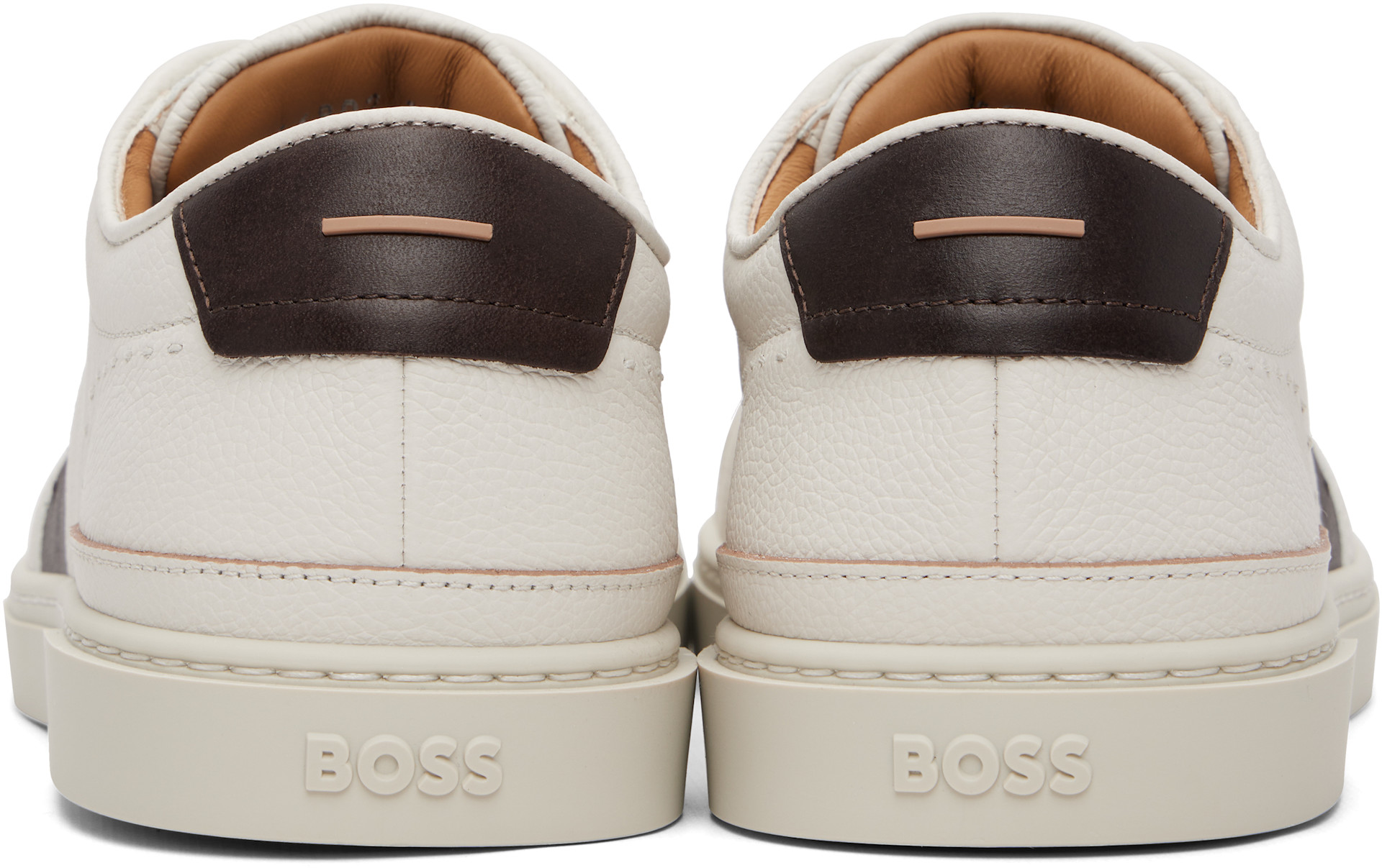 Boss - Baskets Gary blanches en cuir