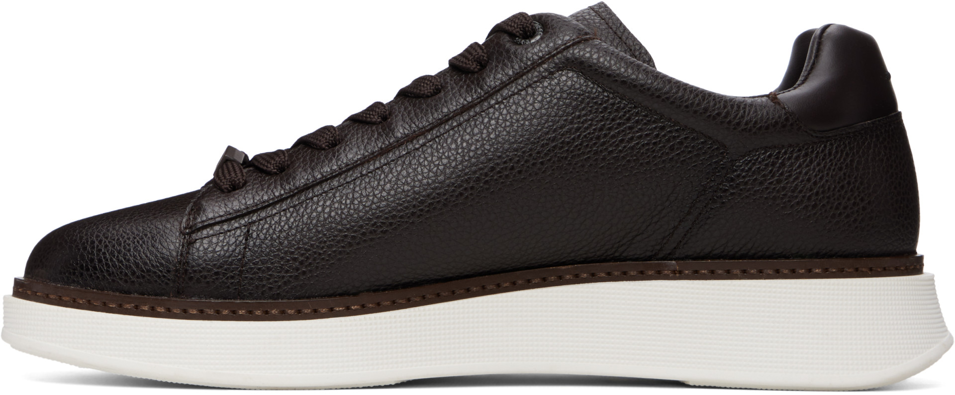 BOSS - Brown Leather Sneakers