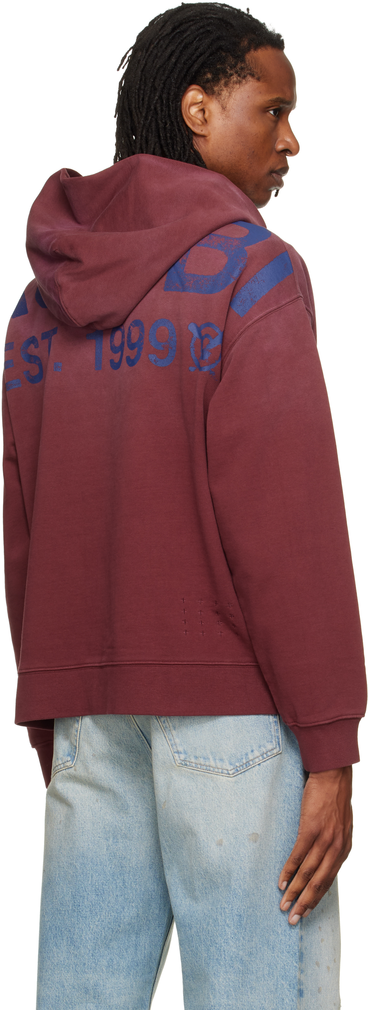 Ksubi - Pull à capuche Ekcess bourgogne à glissière