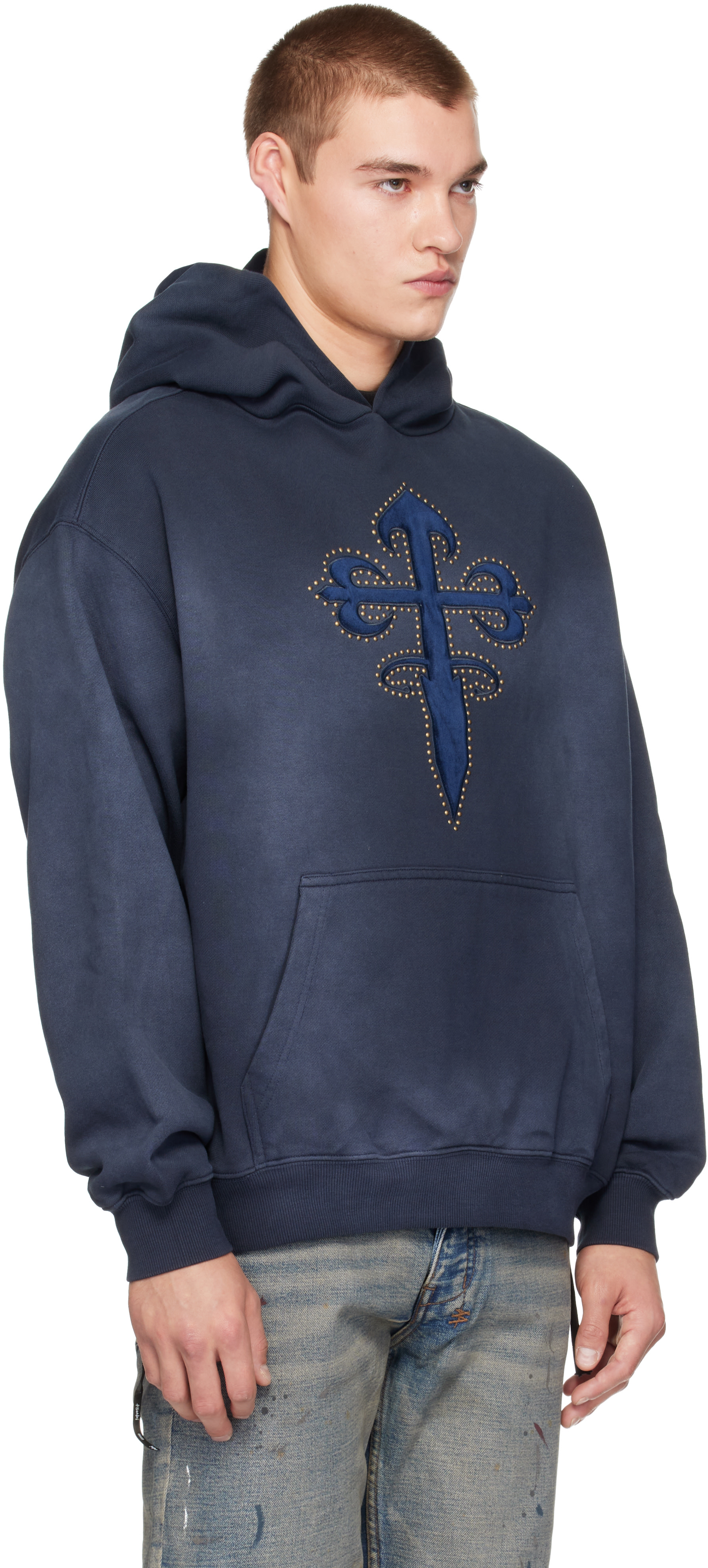 Ksubi: Navy Kaliba Ekcess Hoodie | SSENSE Canada