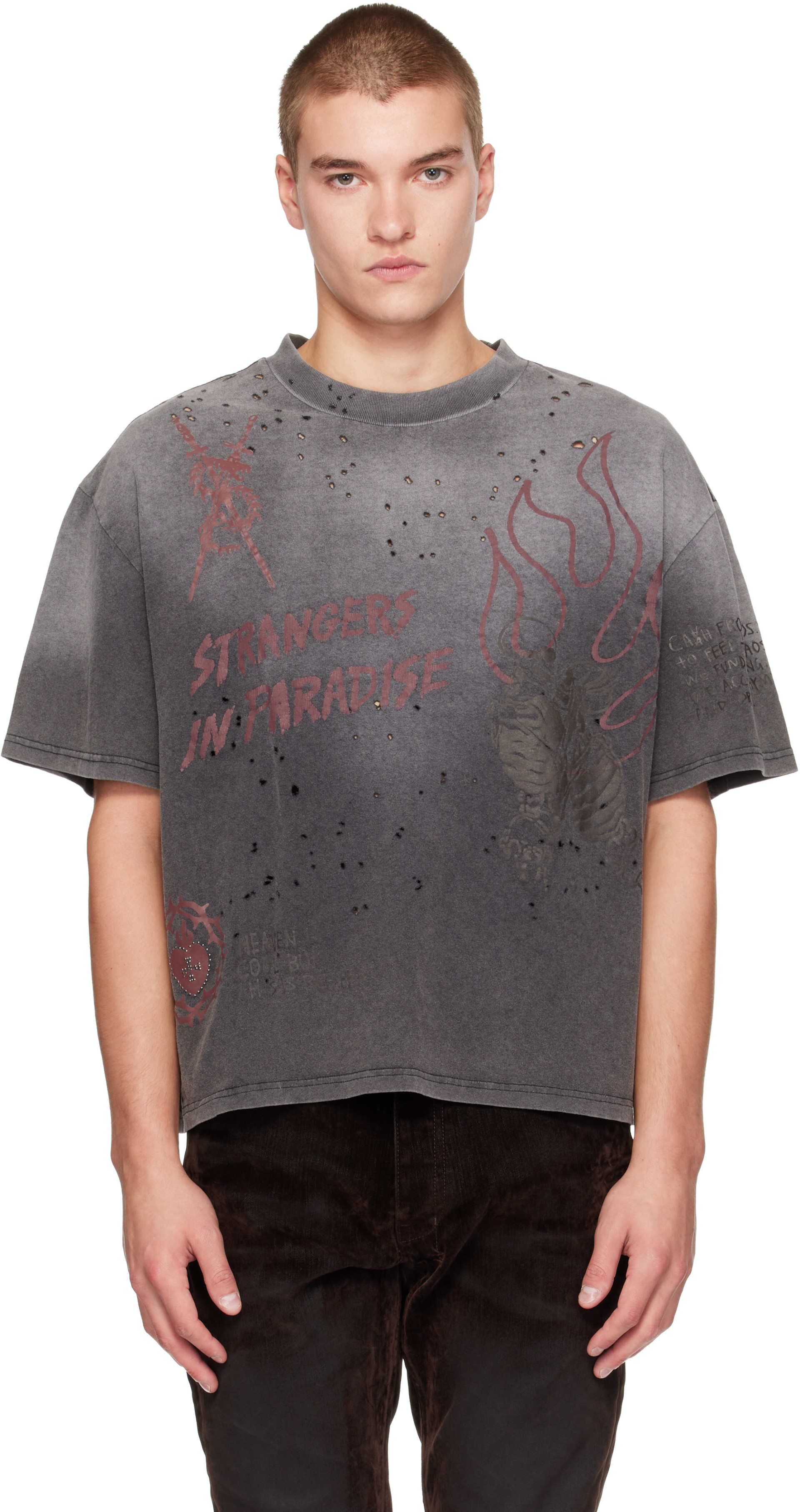Ksubi - グレー Skool Halen 半袖Tシャツ