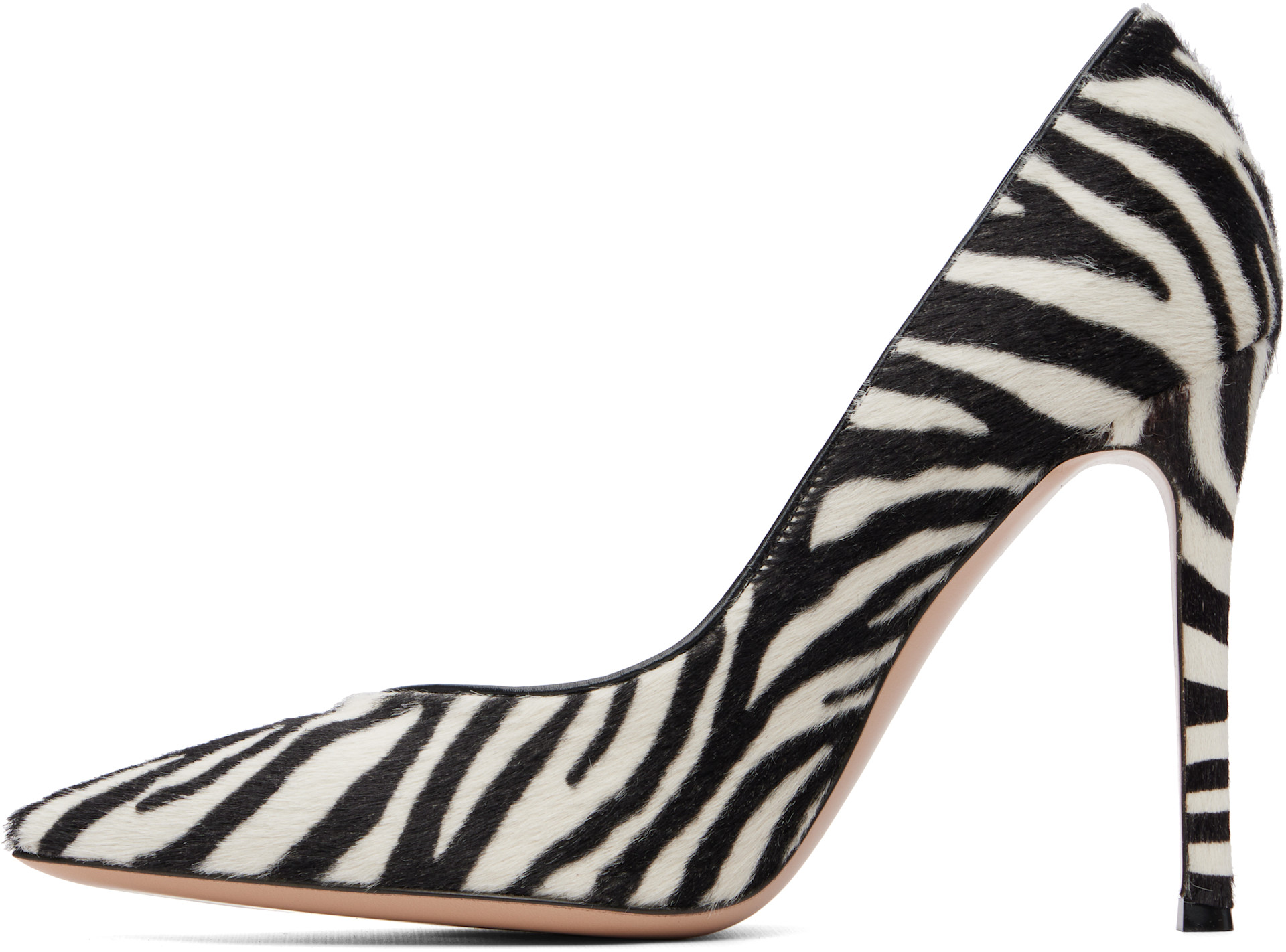 Gianvito Rossi: ブラック＆ホワイト Gianvito 105 ヒール | SSENSE 日本