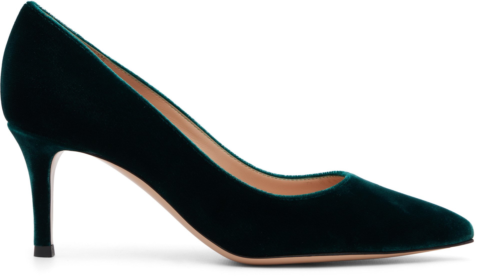 Gianvito Rossi: Green Gianvito 70 Heels | SSENSE