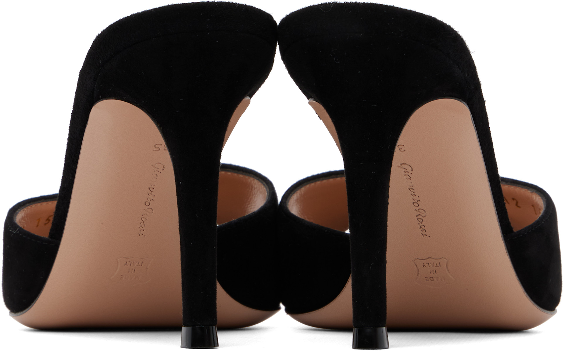 Gianvito Rossi: Black Elle 85 Heeled Sandals | SSENSE