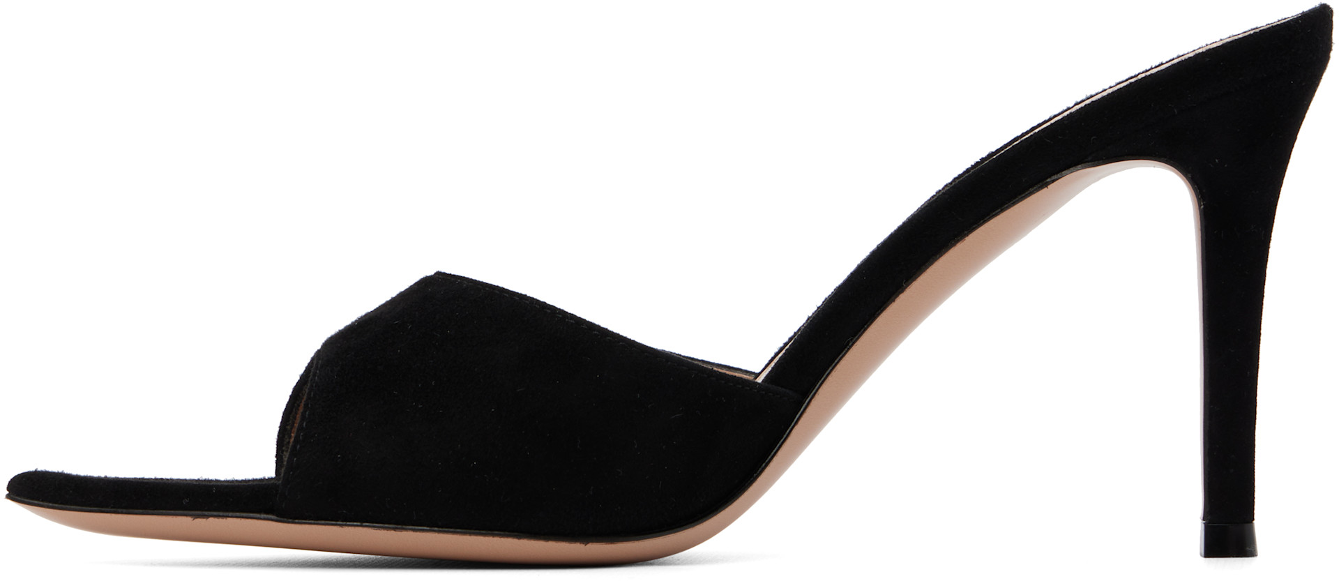 Gianvito Rossi: Black Elle 85 Heeled Sandals | SSENSE