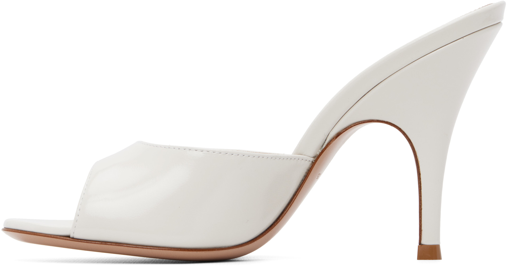 Gianvito Rossi: Off-White Sofia Mule 95 Heeled Sandals | SSENSE