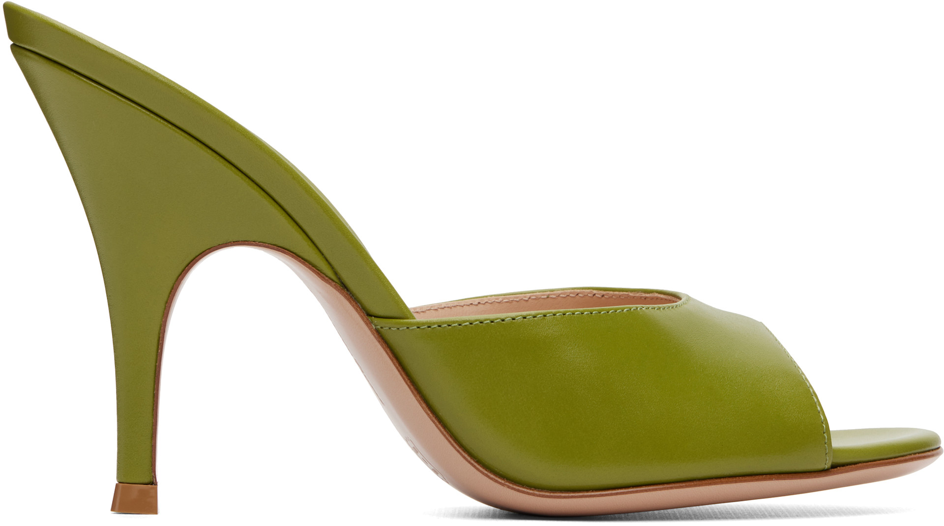 Gianvito Rossi - Green Sofia Mule Heeled Sandals