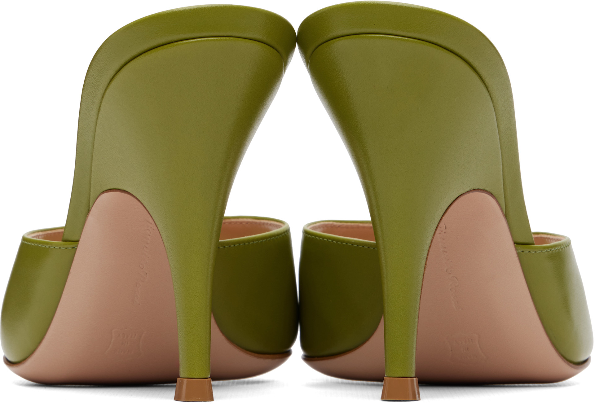 Gianvito Rossi - Green Sofia Mule Heeled Sandals