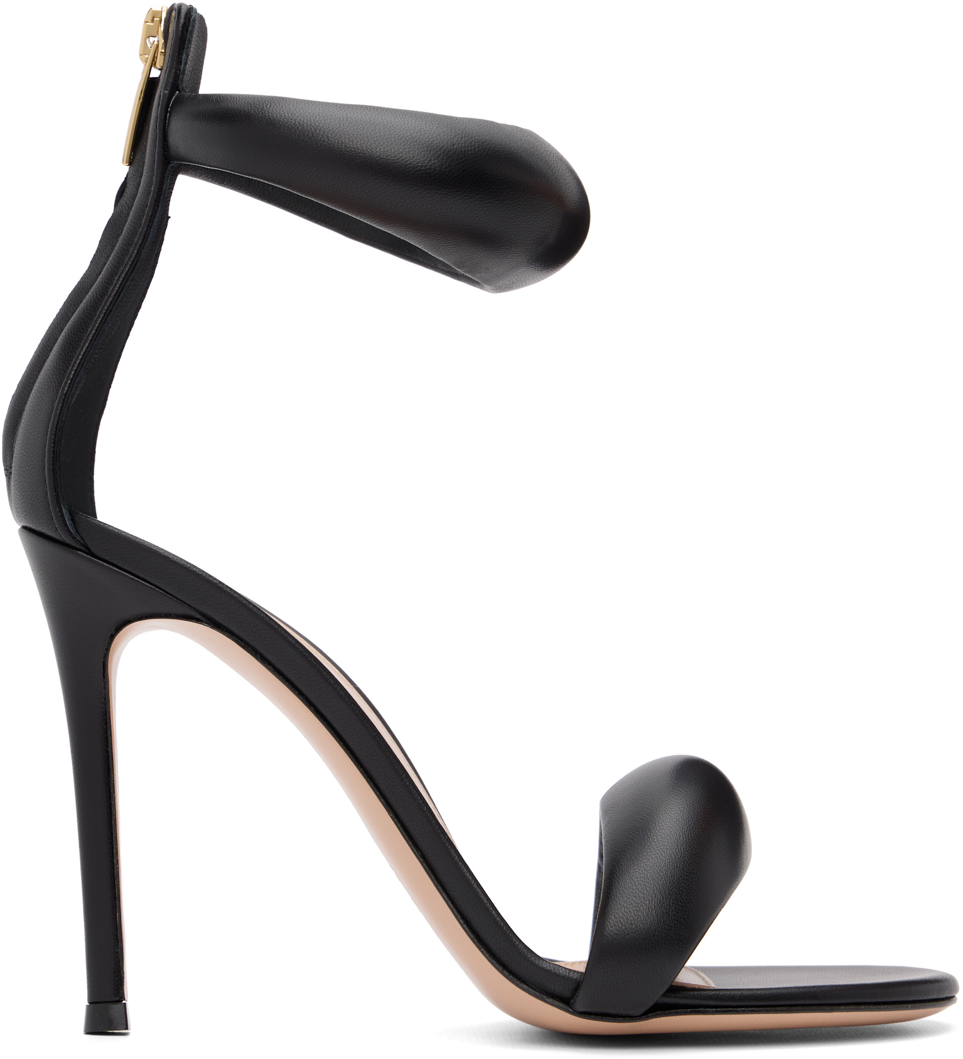 Gianvito Rossi: ブラック Bijoux ヒールサンダル | SSENSE 日本