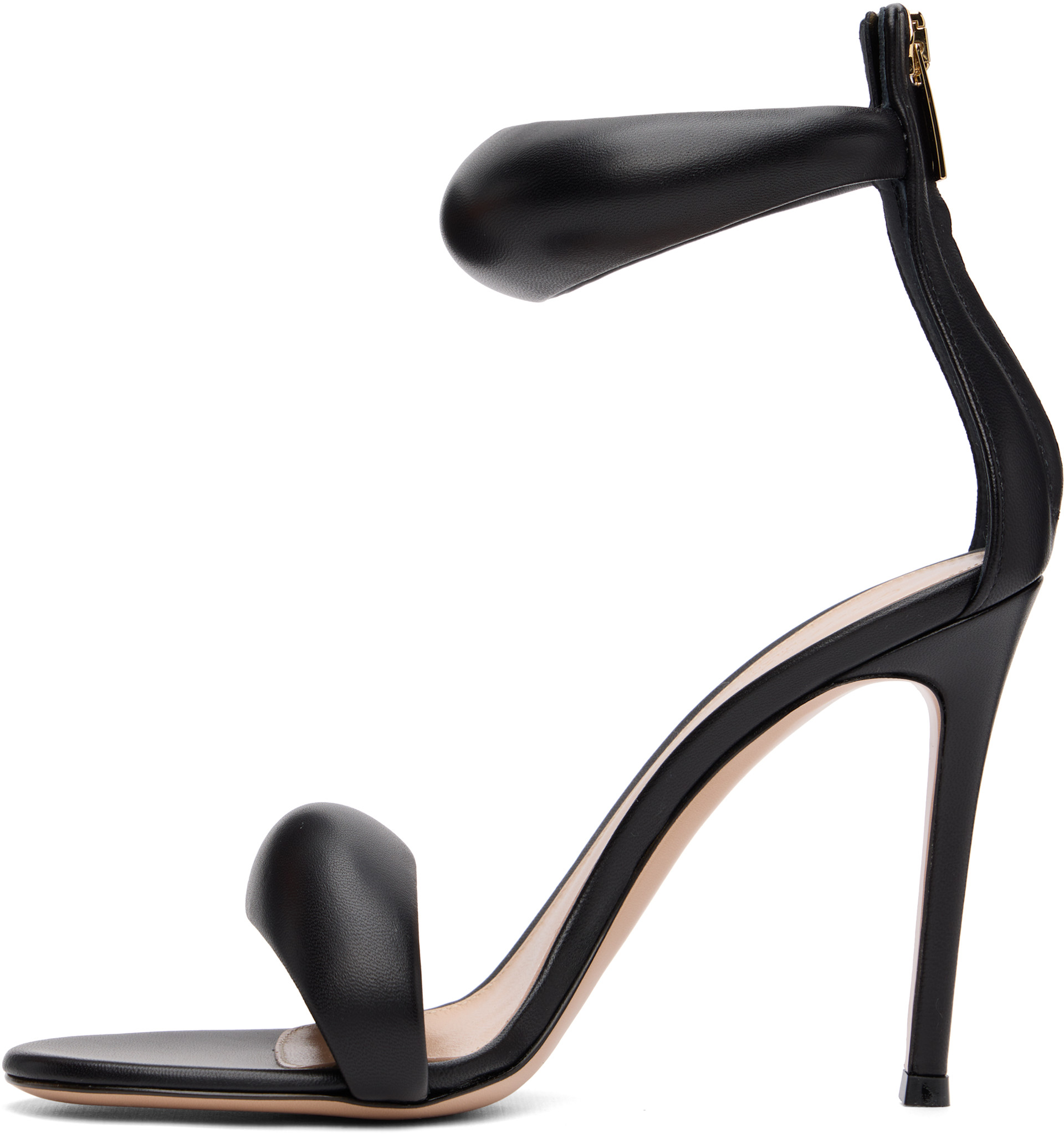 Gianvito Rossi: ブラック Bijoux ヒールサンダル | SSENSE 日本