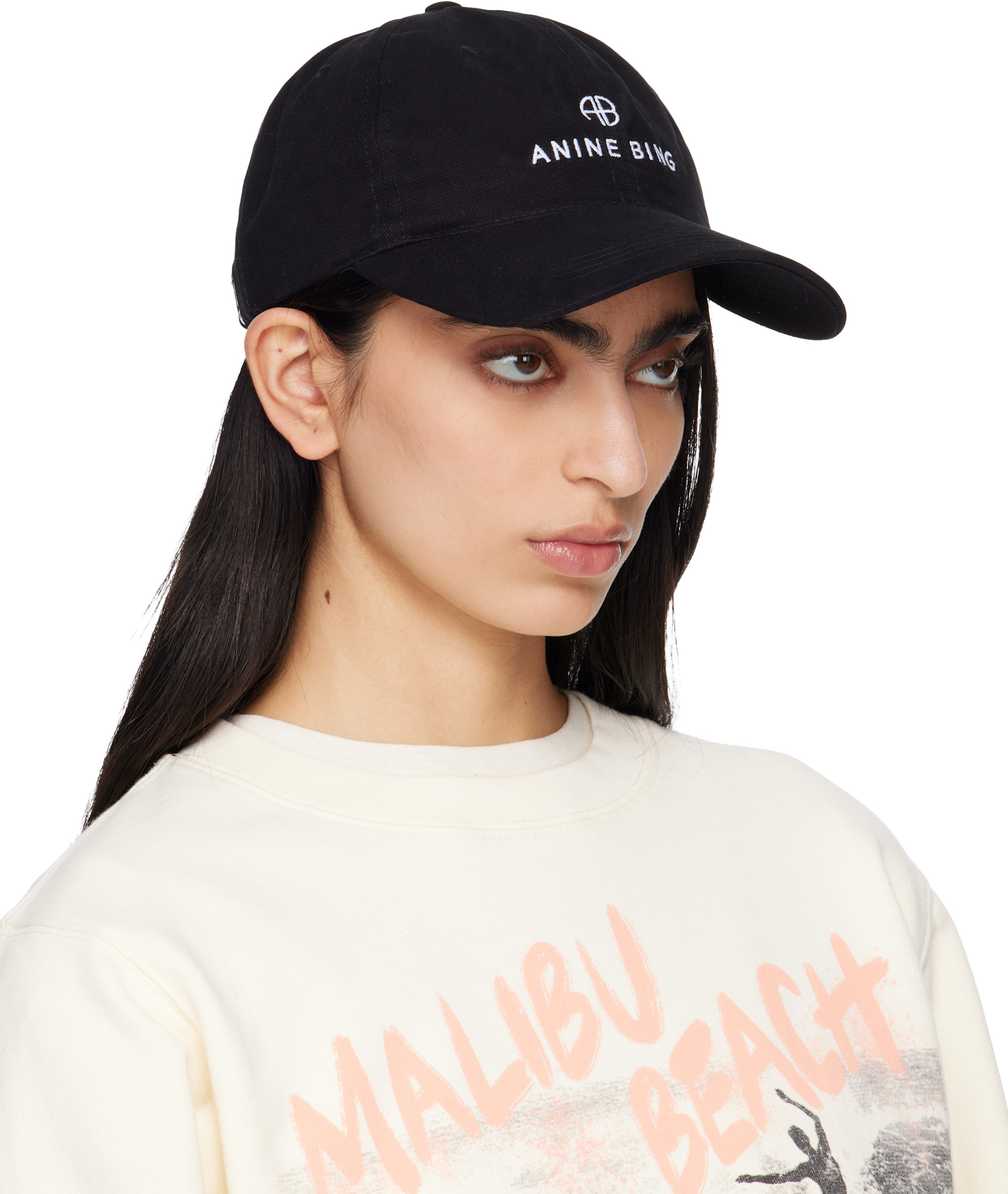Anine Bing Jeremy Baseball Cap - Black on black ANINE BING Jeremy Baseball Cap main image 2
