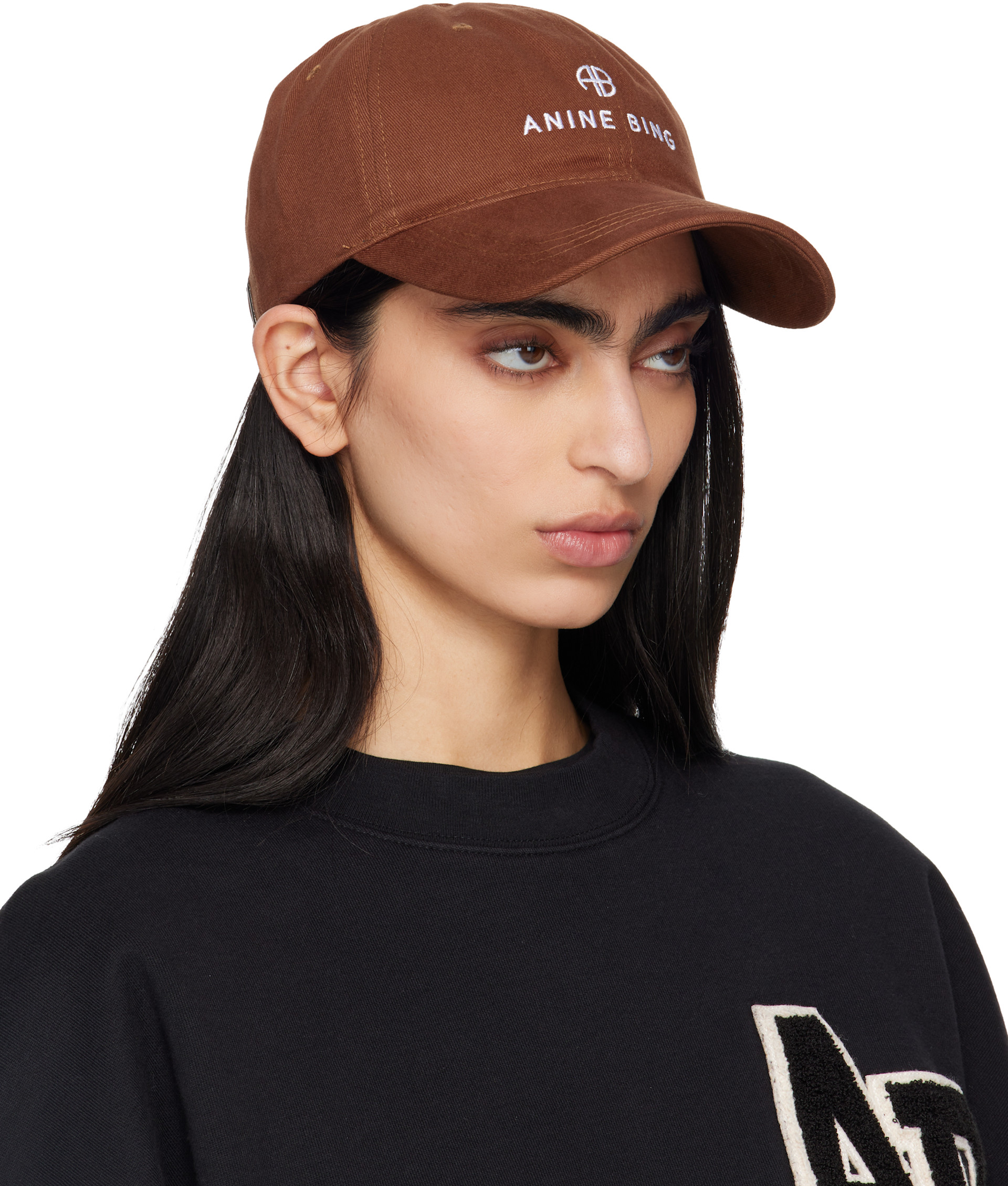ANINE BING: Brown Jeremy Baseball Cap | SSENSE