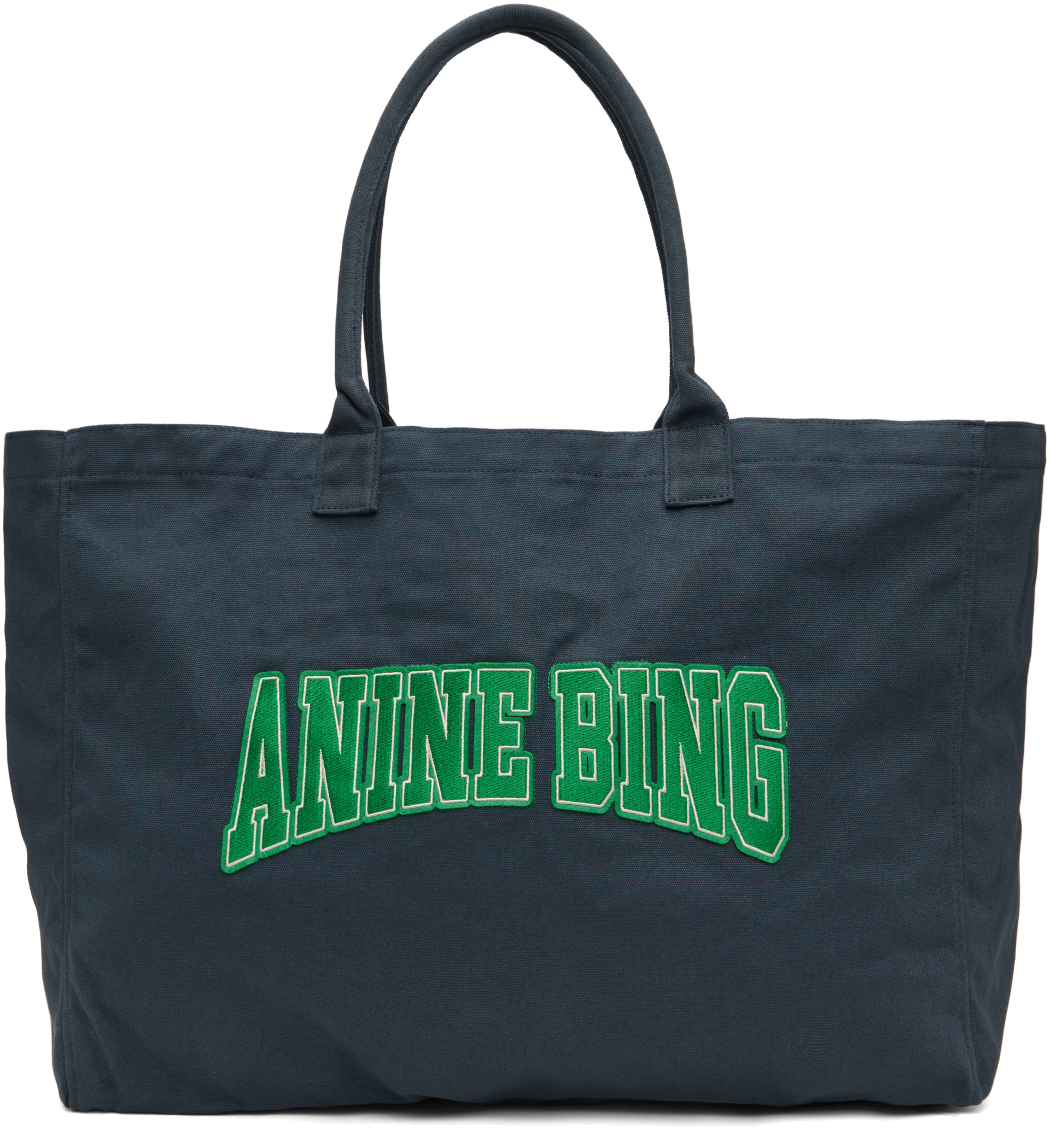 ANINE BING - Cabas Leo noir en canevas