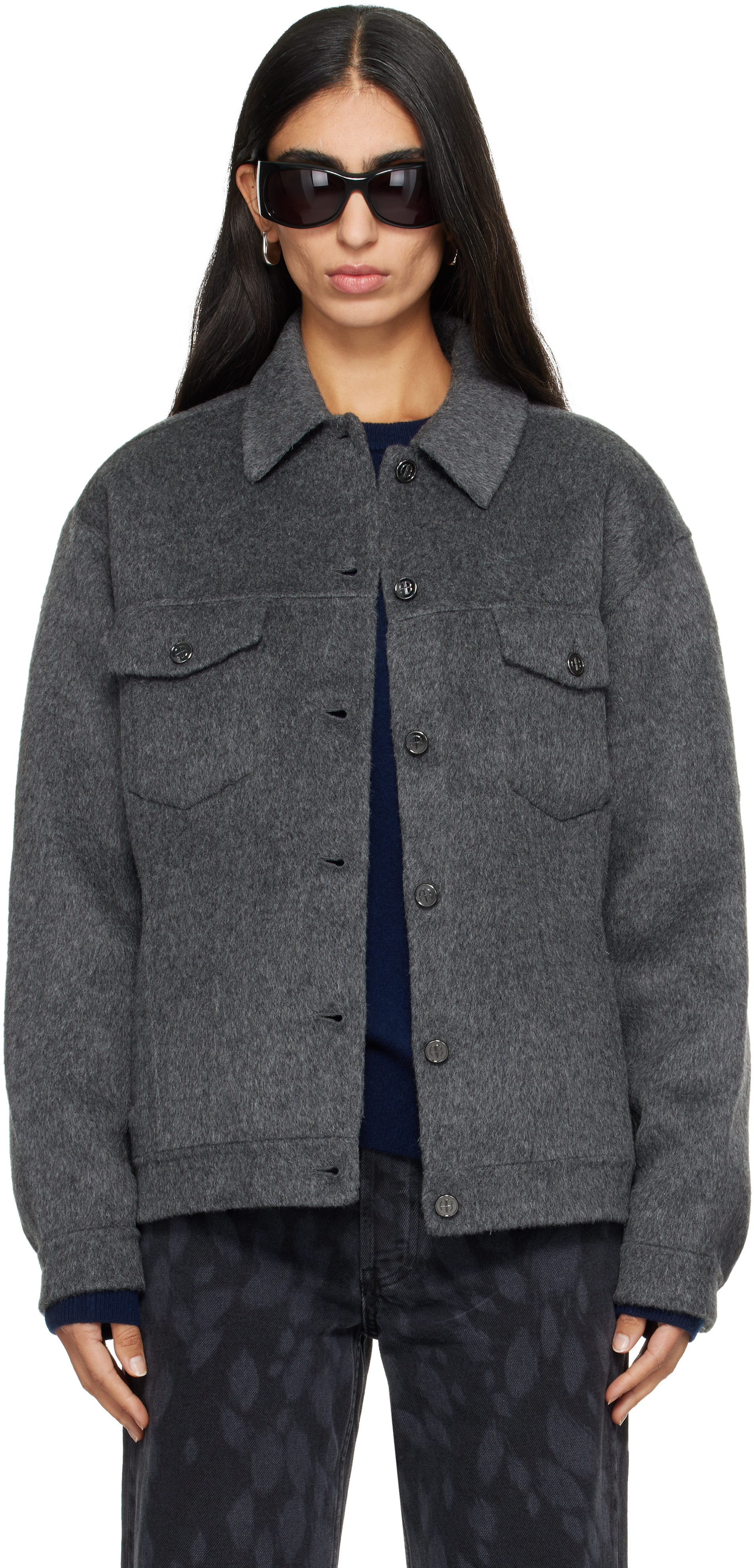 ANINE BING - Blouson Rory gris