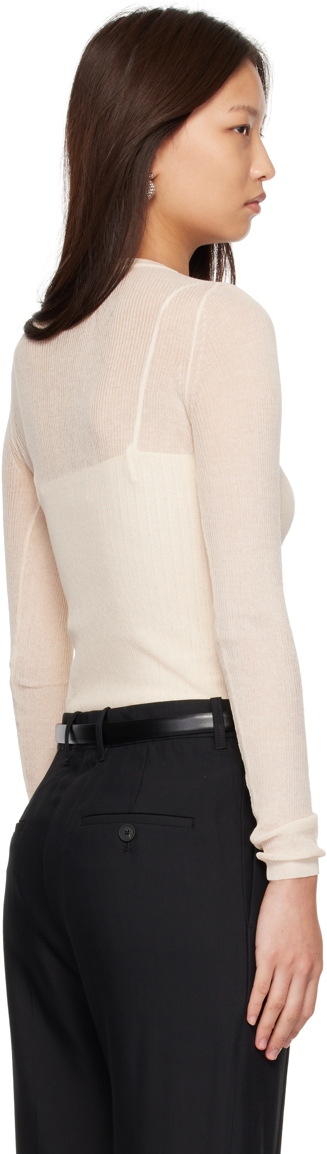 ANINE BING - Pull Tiana blanc cassé