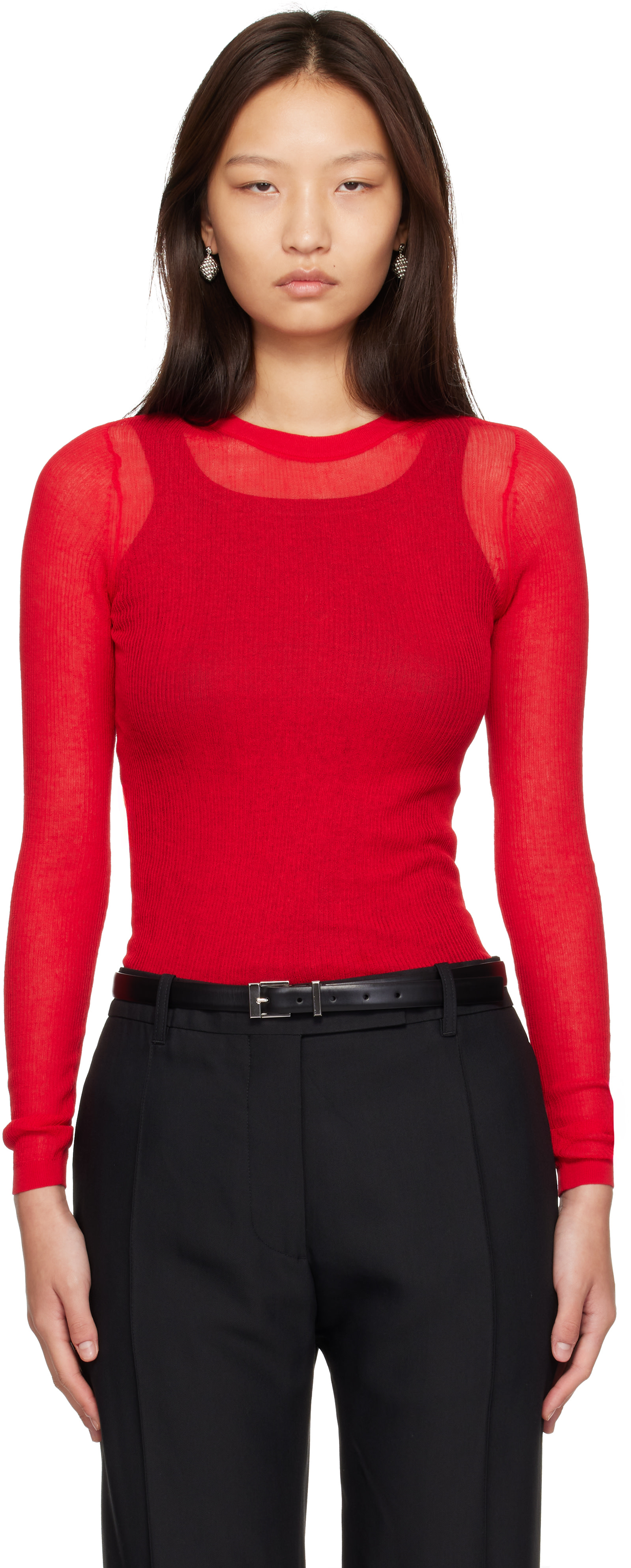 ANINE BING - Pull Tiana rouge