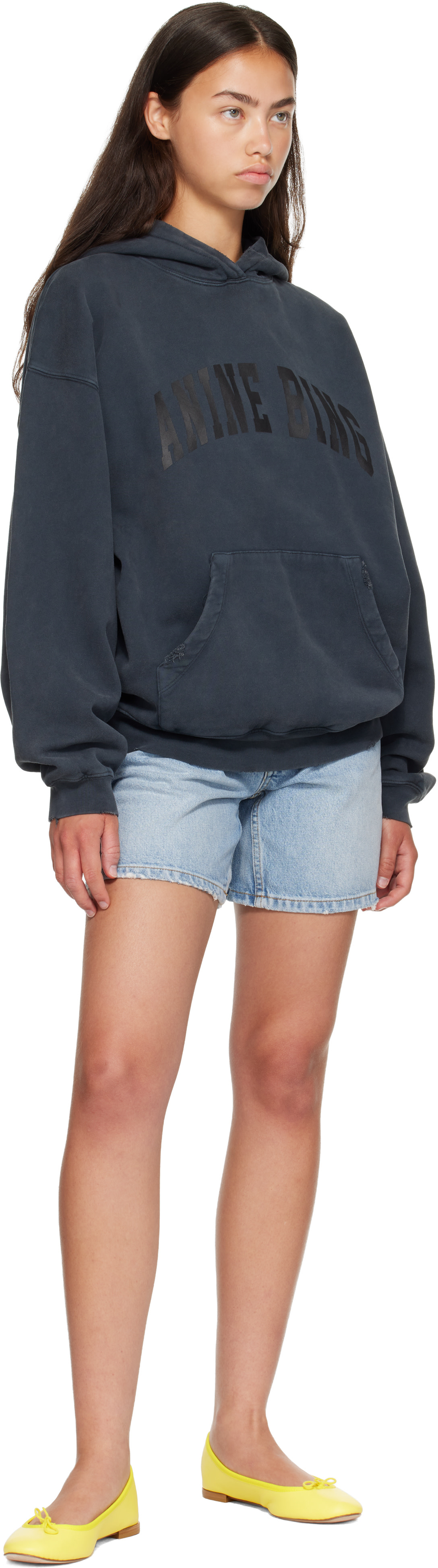 ANINE BING - Pull à capuche Harvey noir