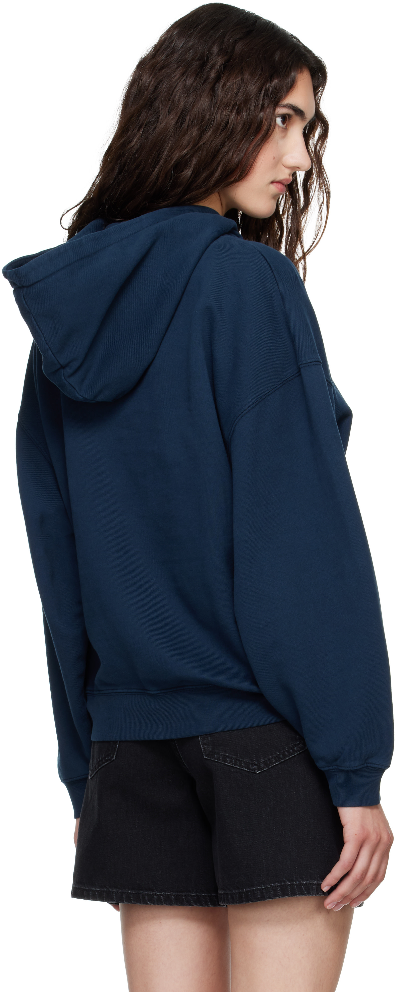 ANINE BING - Pull à capuche Harvey bleu marine