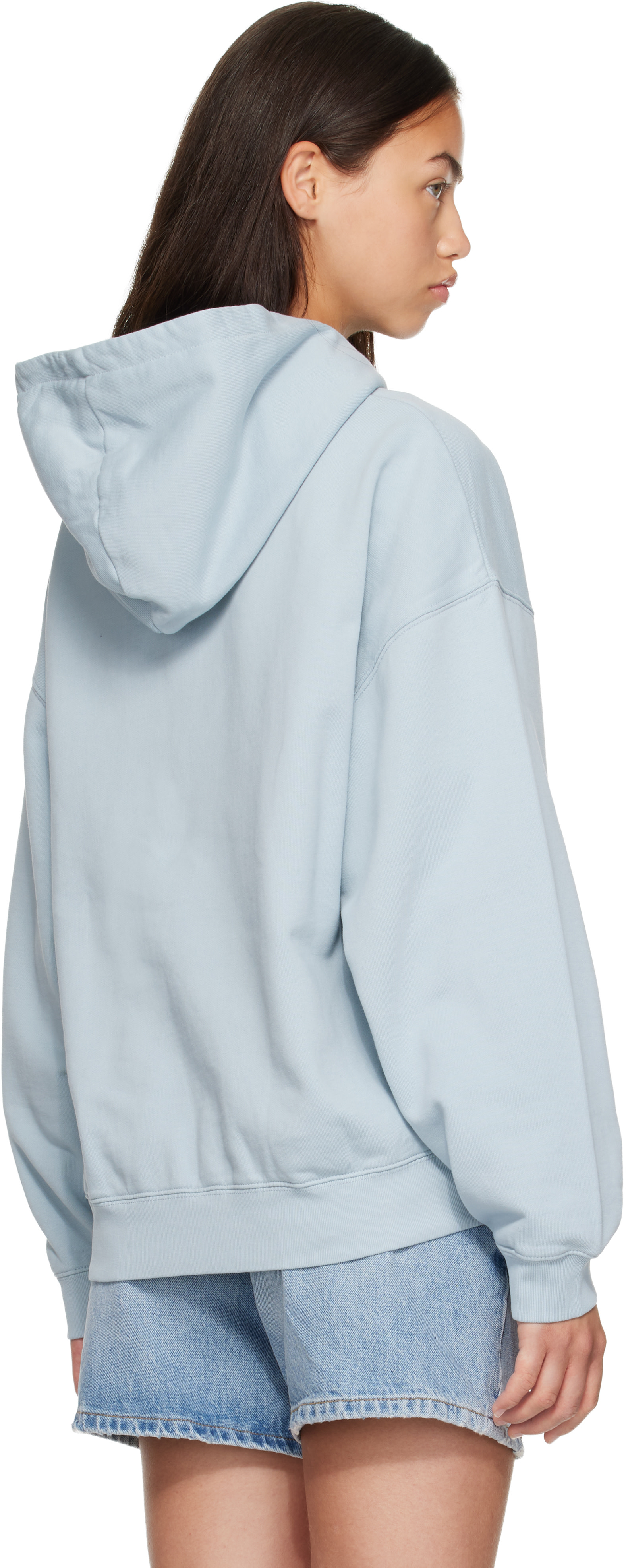 ANINE BING - Pull à capuche Harvey bleu