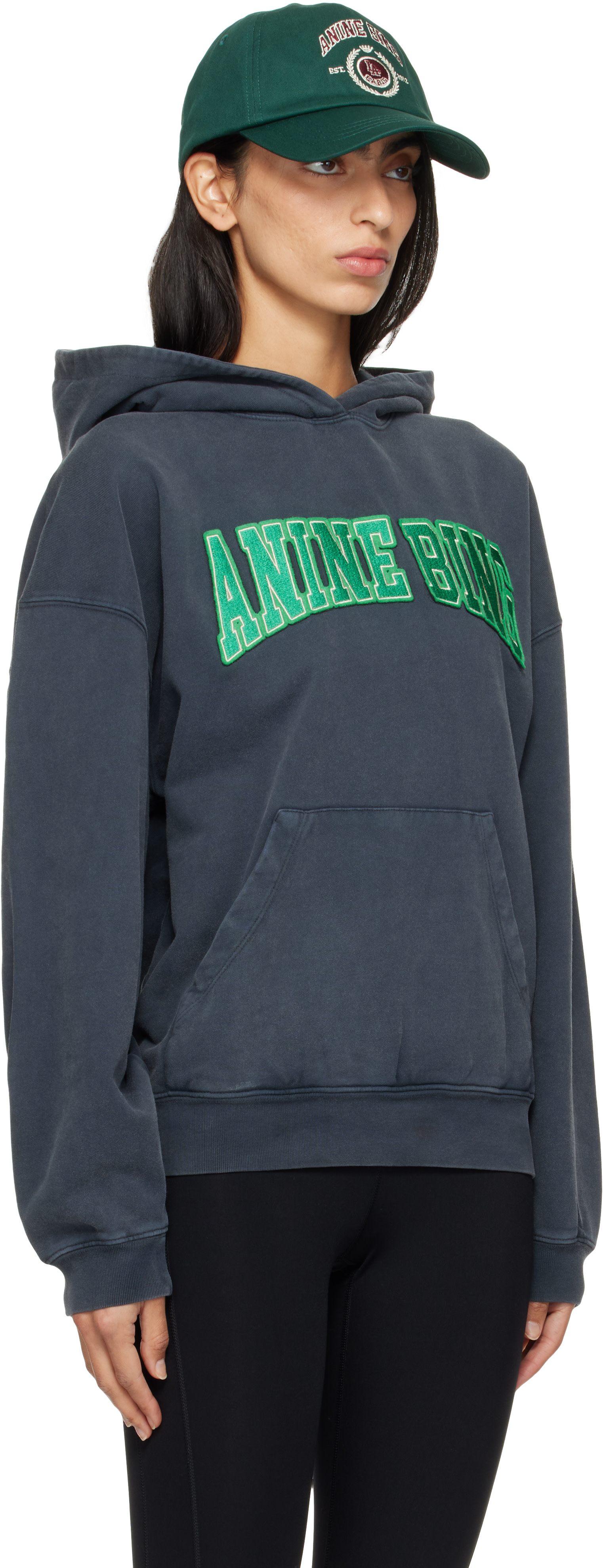 ANINE BING - Pull à capuche Harvey noir
