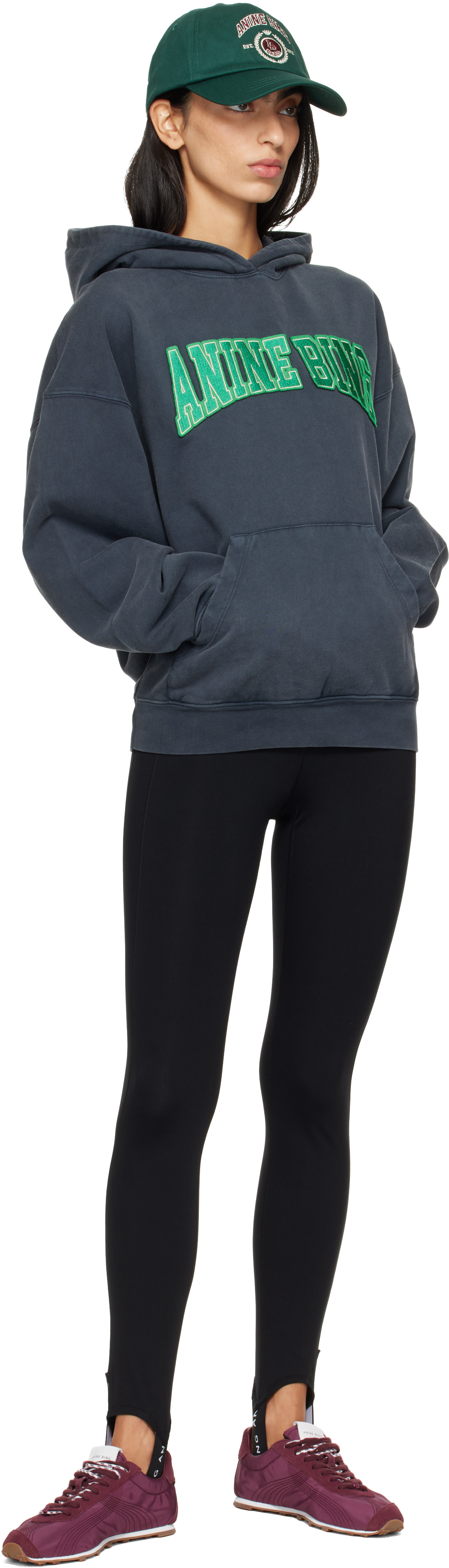 ANINE BING - Pull à capuche Harvey noir