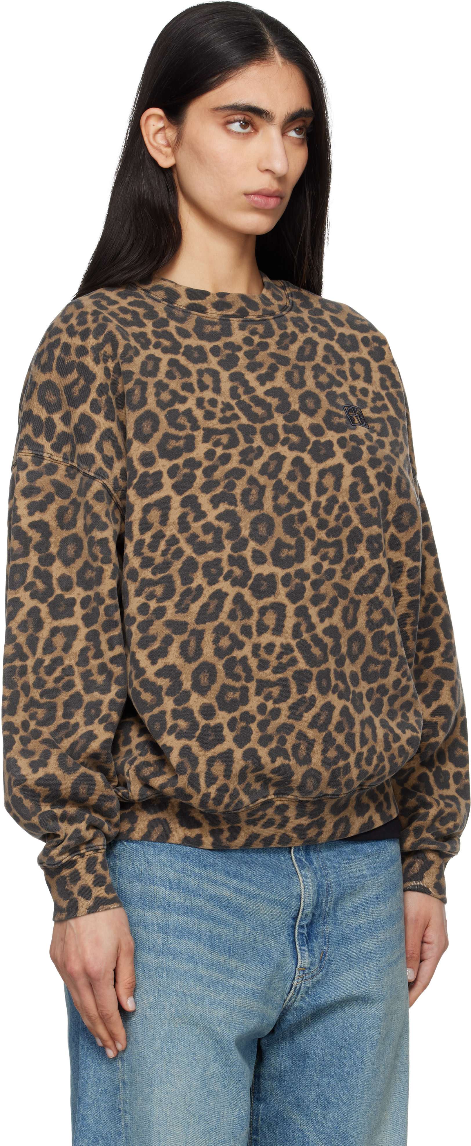 ANINE BING - Pull molletonné Miles brun