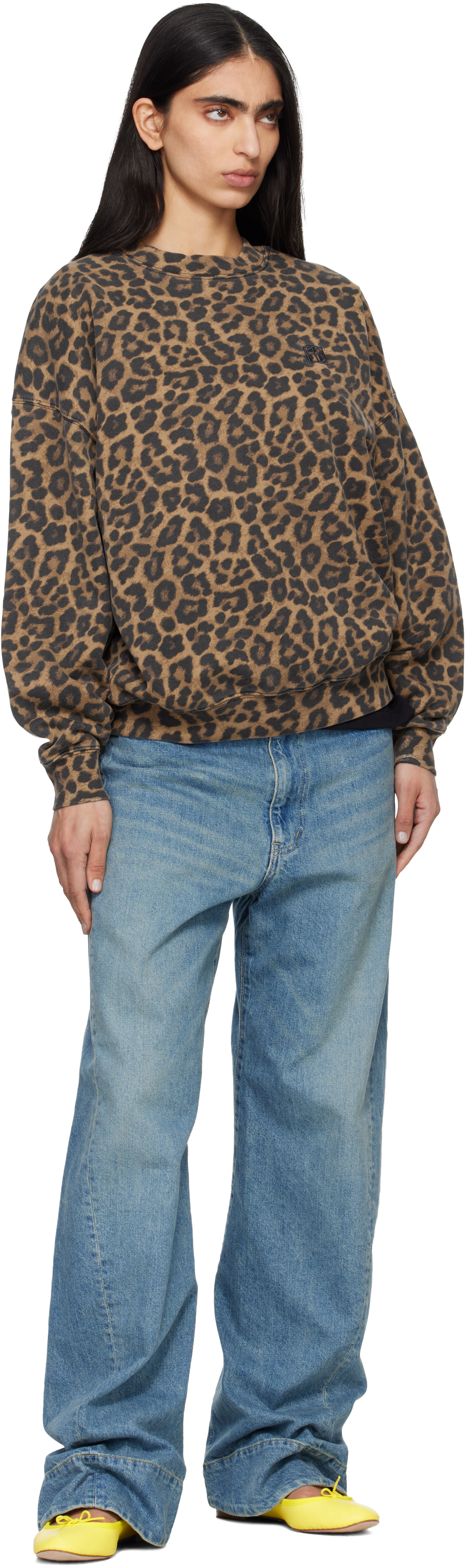 ANINE BING - Pull molletonné Miles brun