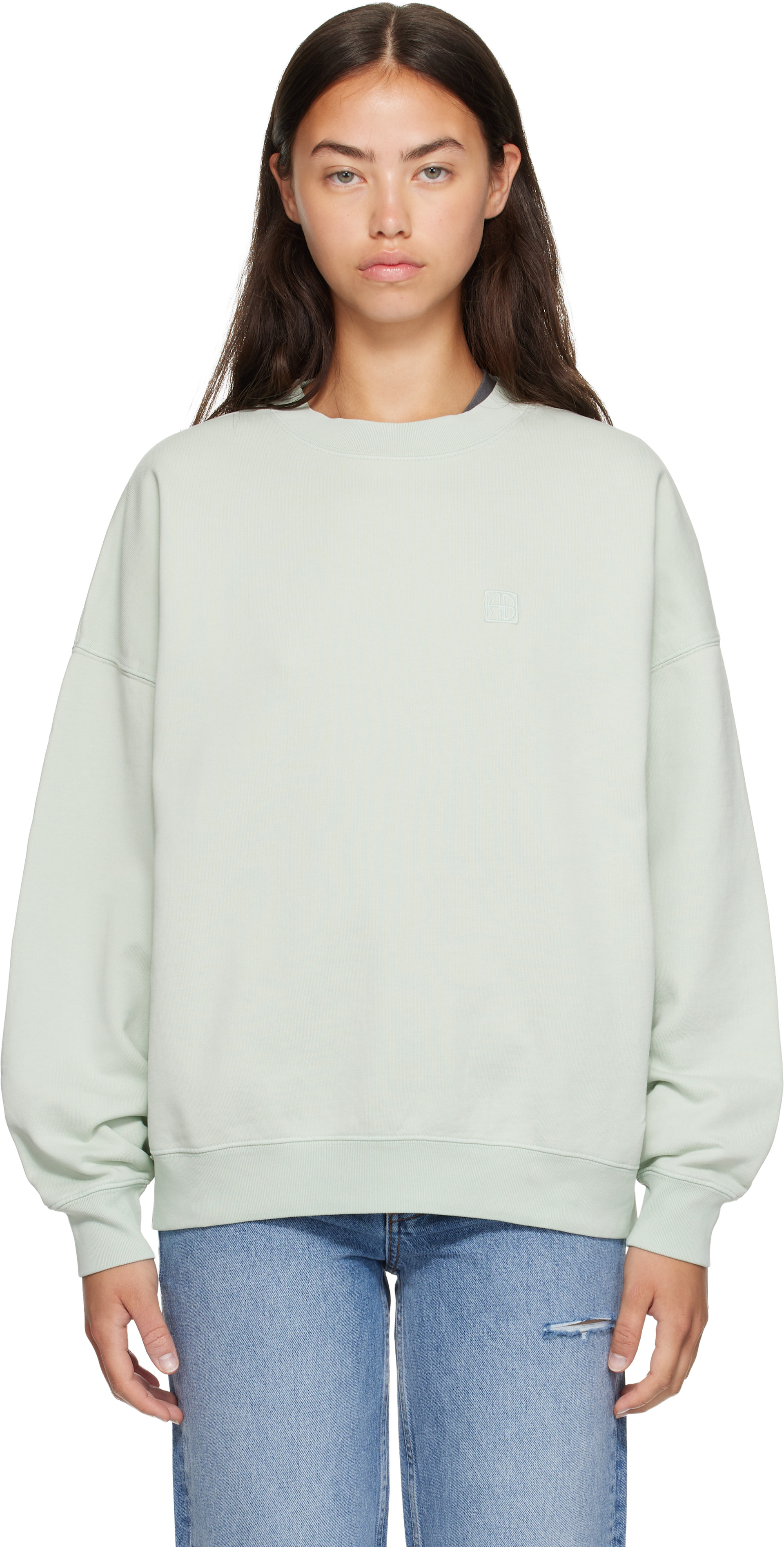 ANINE BING - Pull molletonné Miles vert