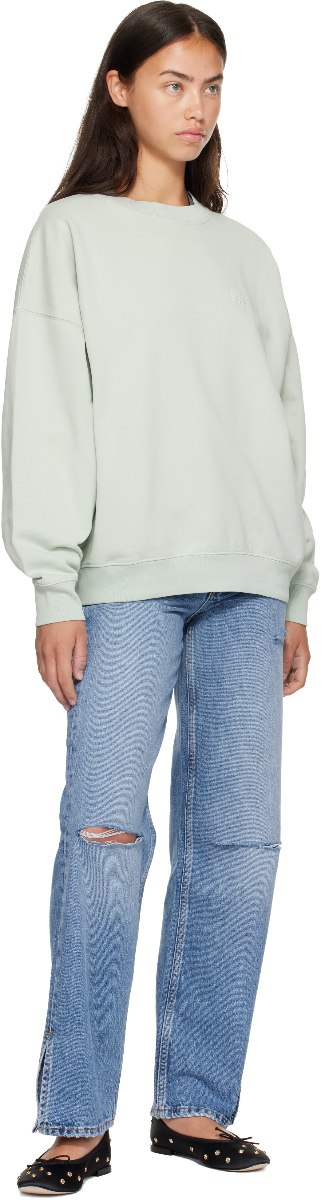 ANINE BING - Pull molletonné Miles vert
