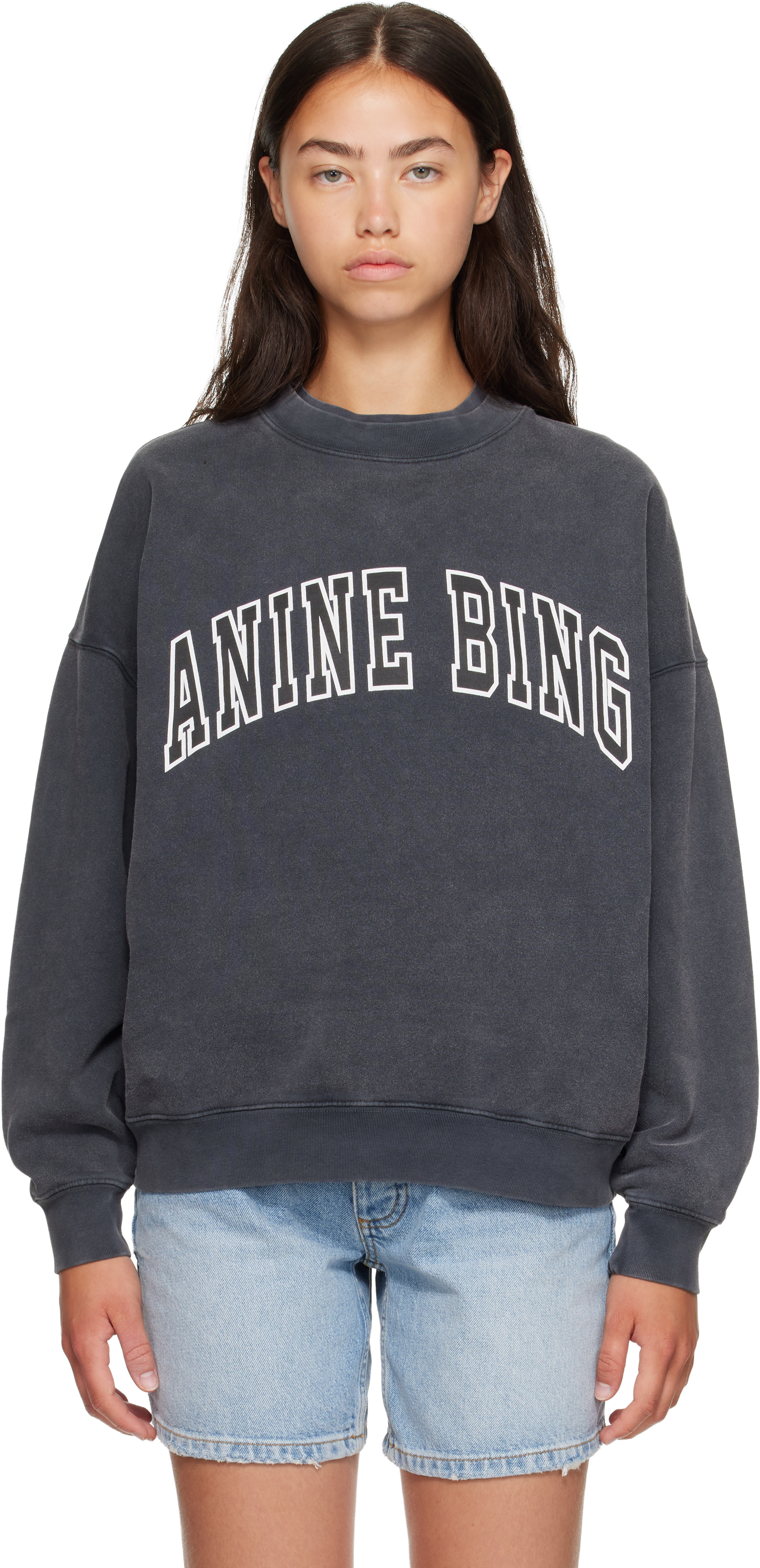 ANINE BING - Pull molletonné Miles noir