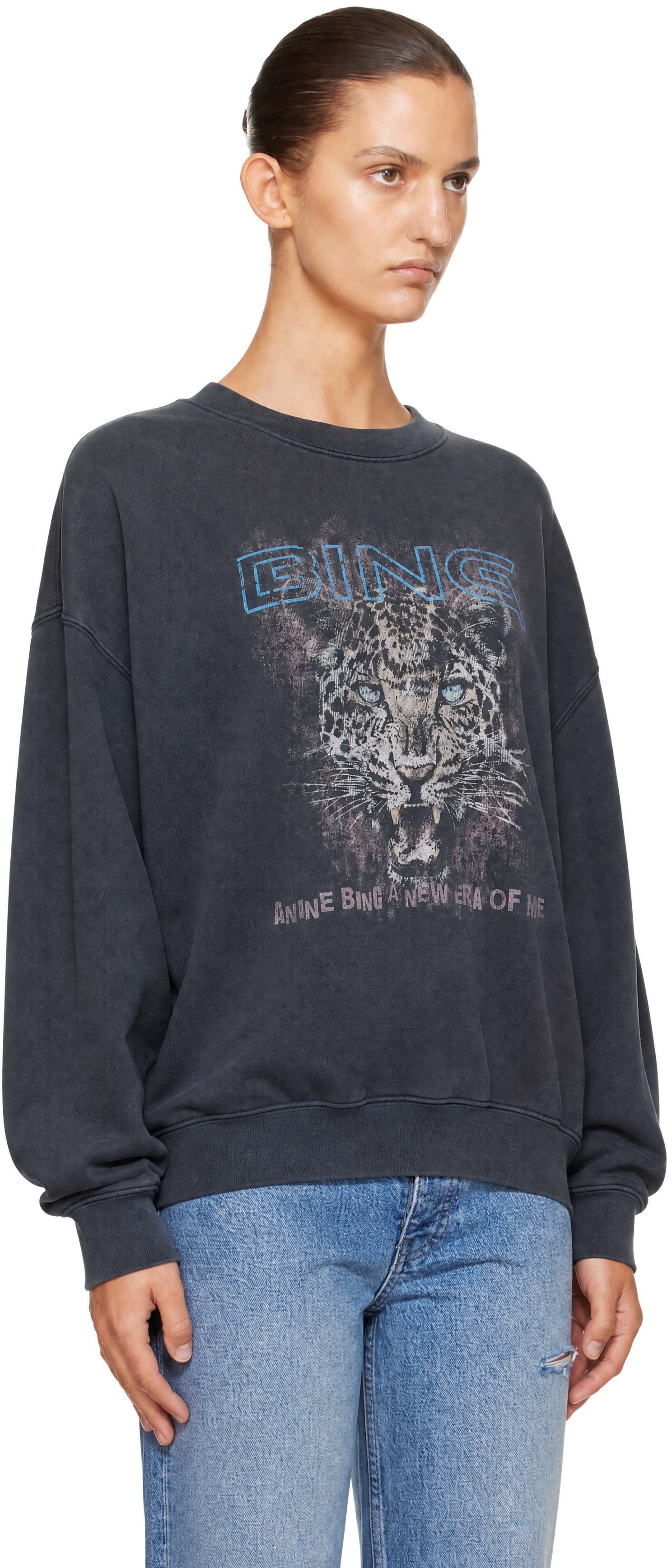 ANINE BING - Pull molletonné Miles Leo Muse gris