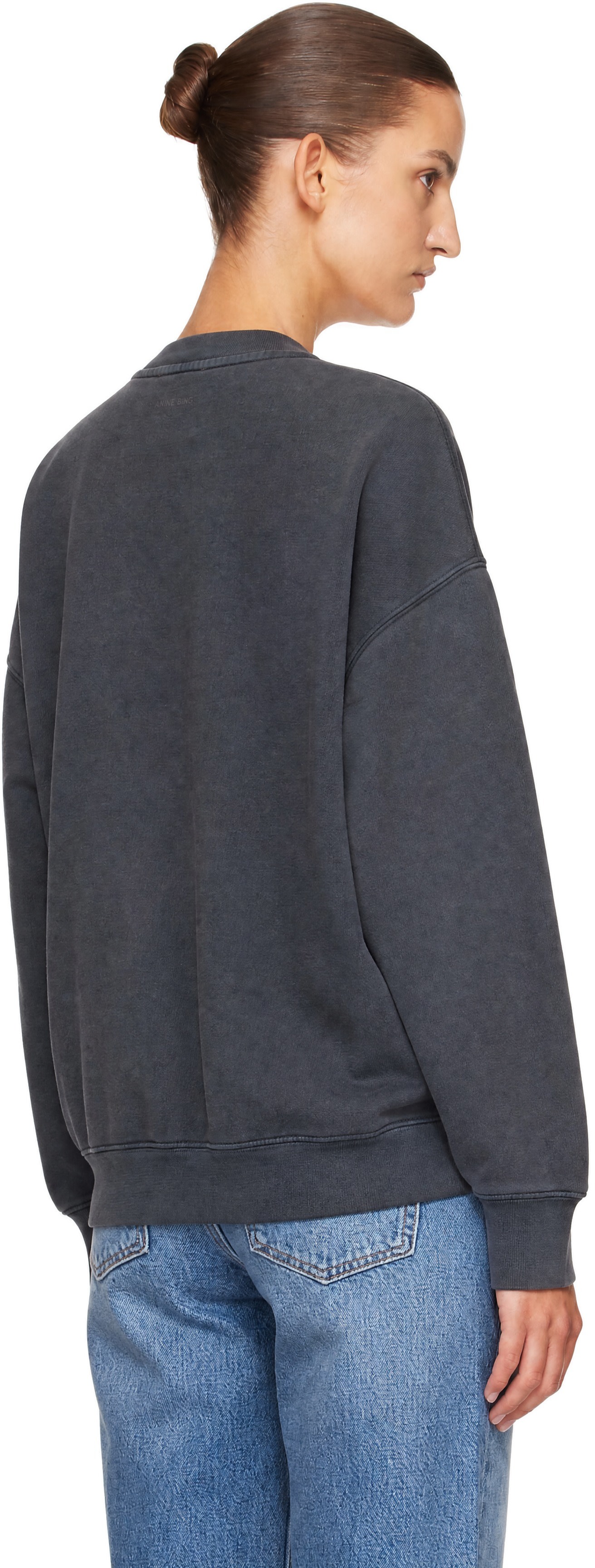 ANINE BING - Pull molletonné Miles Leo Muse gris