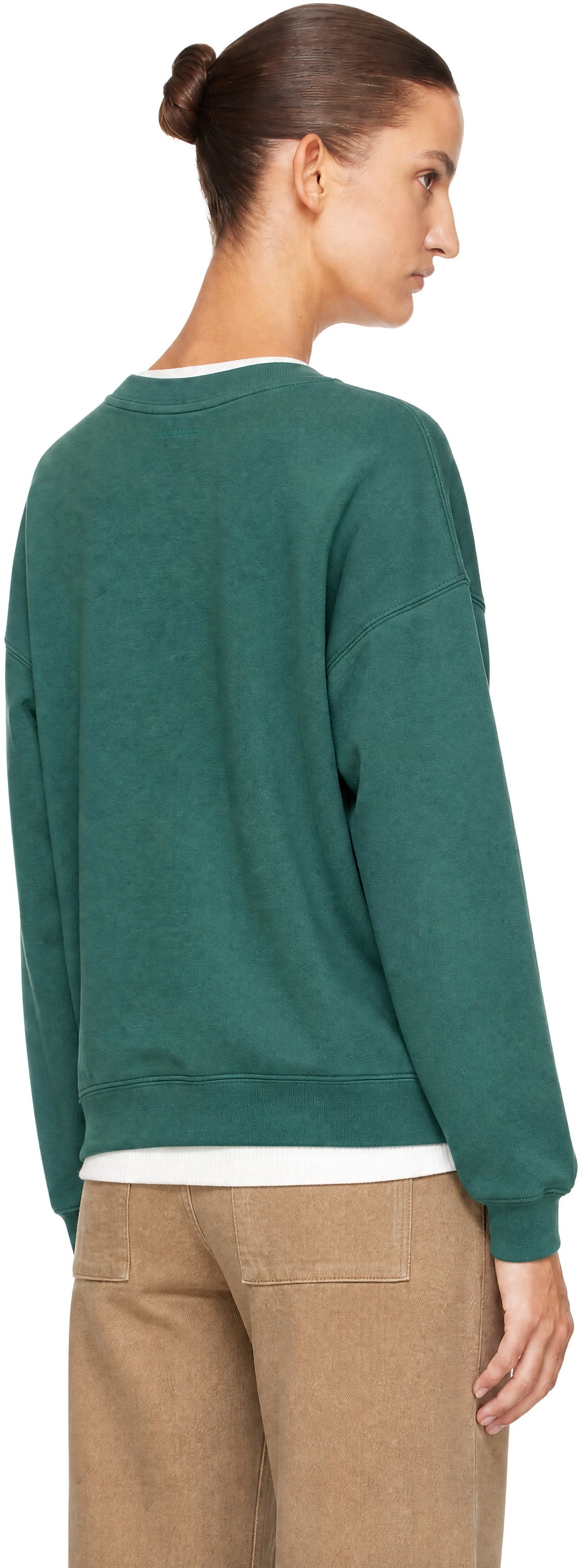 ANINE BING - Pull molletonné Miles Leo Muse vert