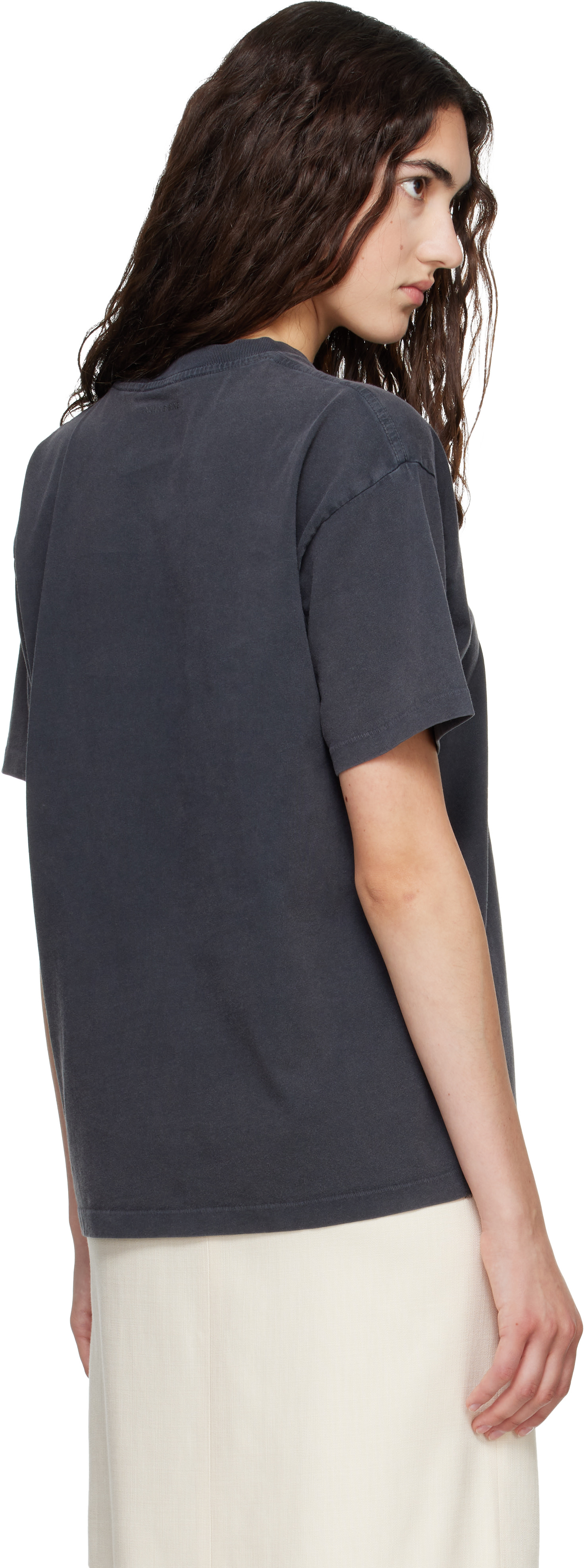 ANINE BING: Black Cade T-shirt | SSENSE