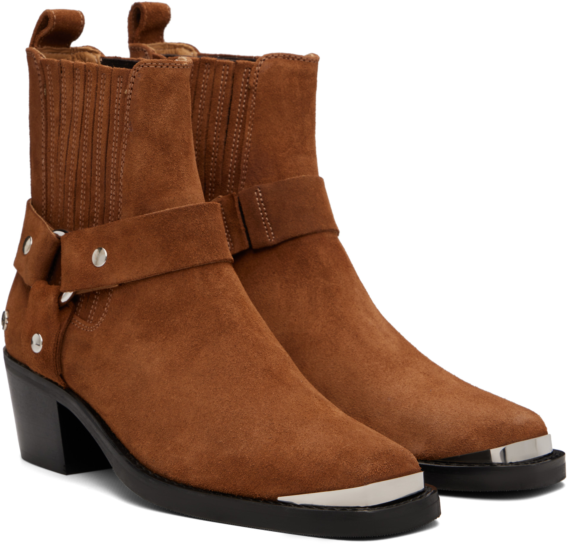 ANINE BING - Bottines motard brun clair