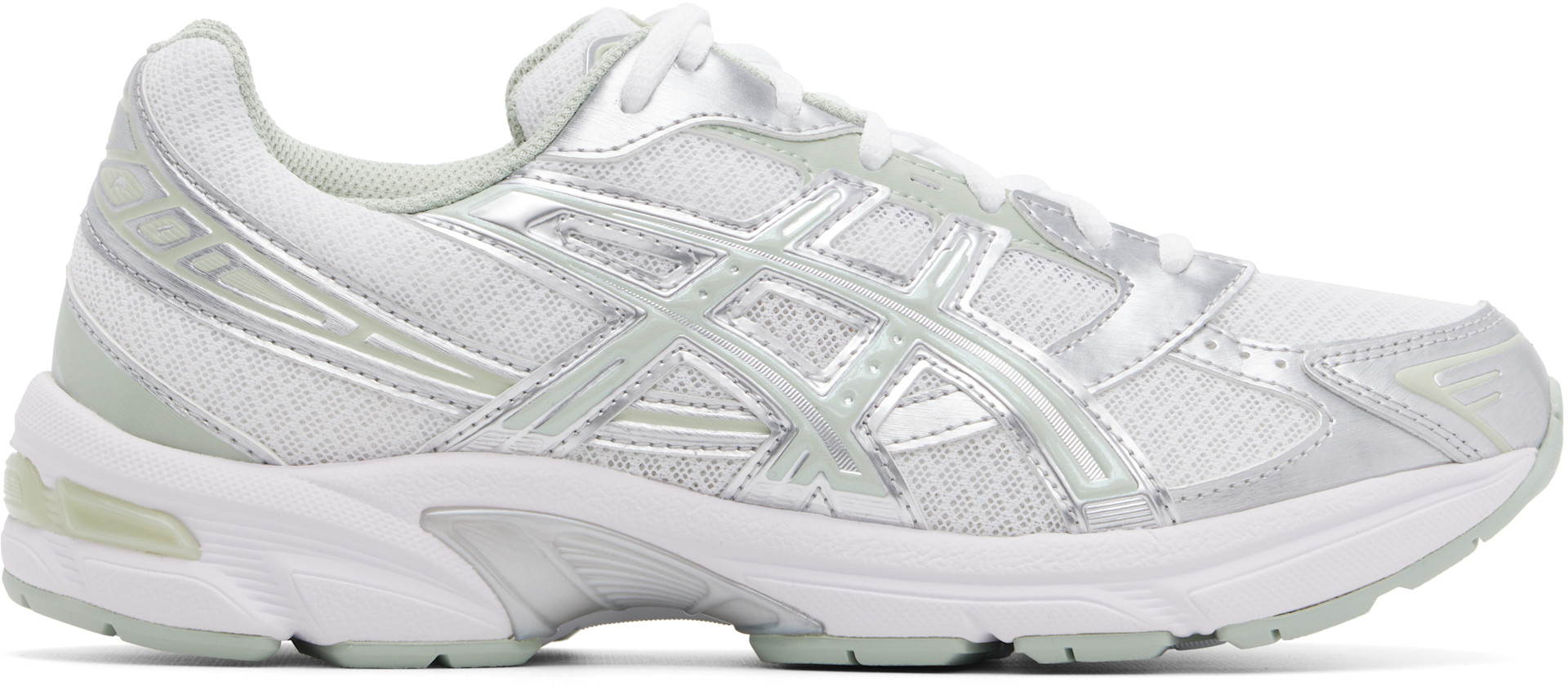 ASICS: White & Green Gel-1130 Sneakers | SSENSE Canada