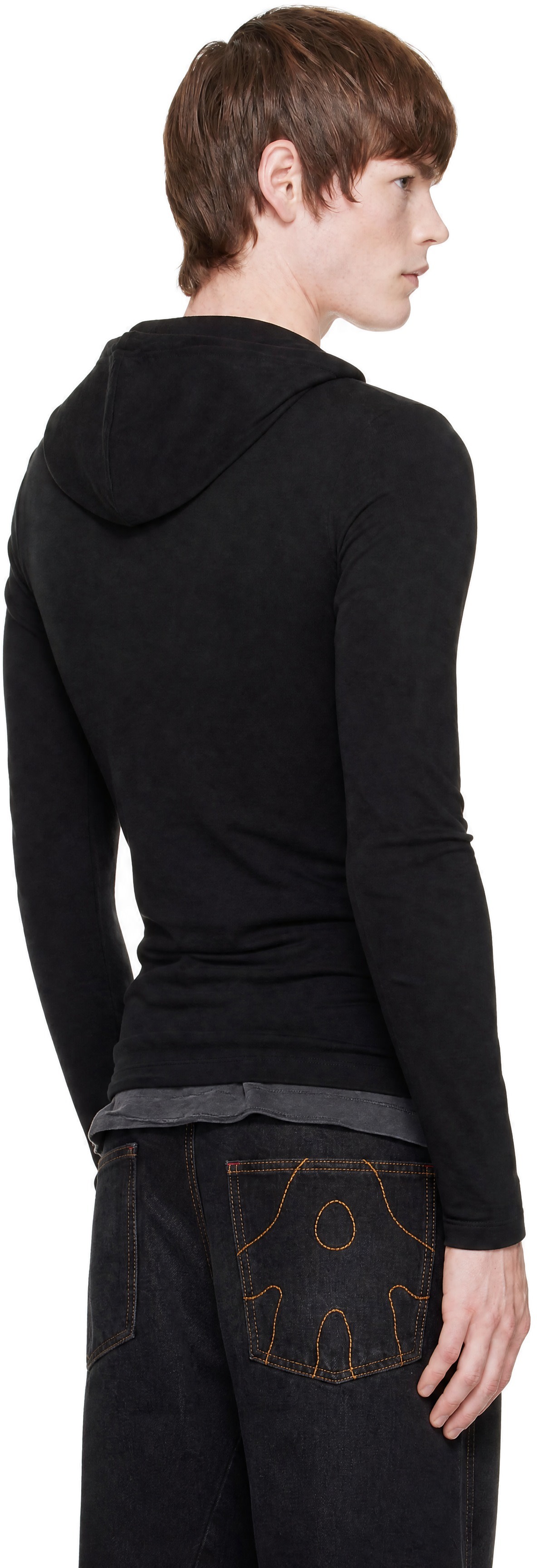 AVAVAV - Pull à capuche noir à image