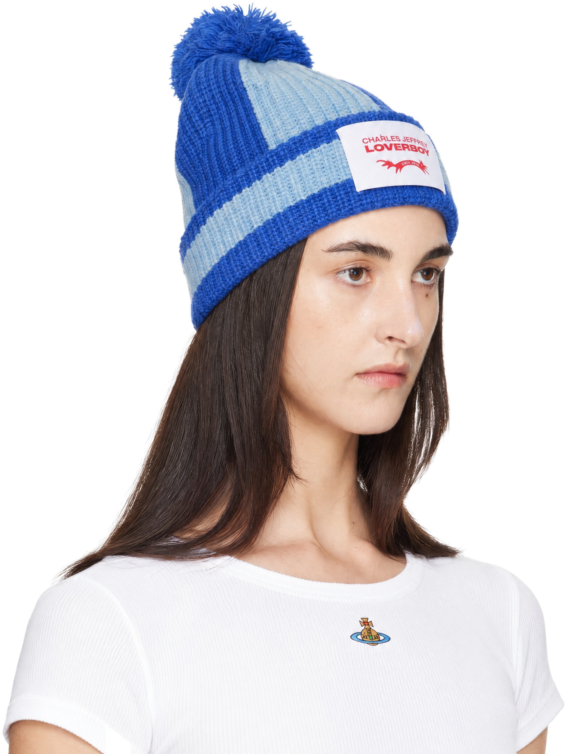 Charles Jeffrey LOVERBOY - Bonnet bleu à pompon