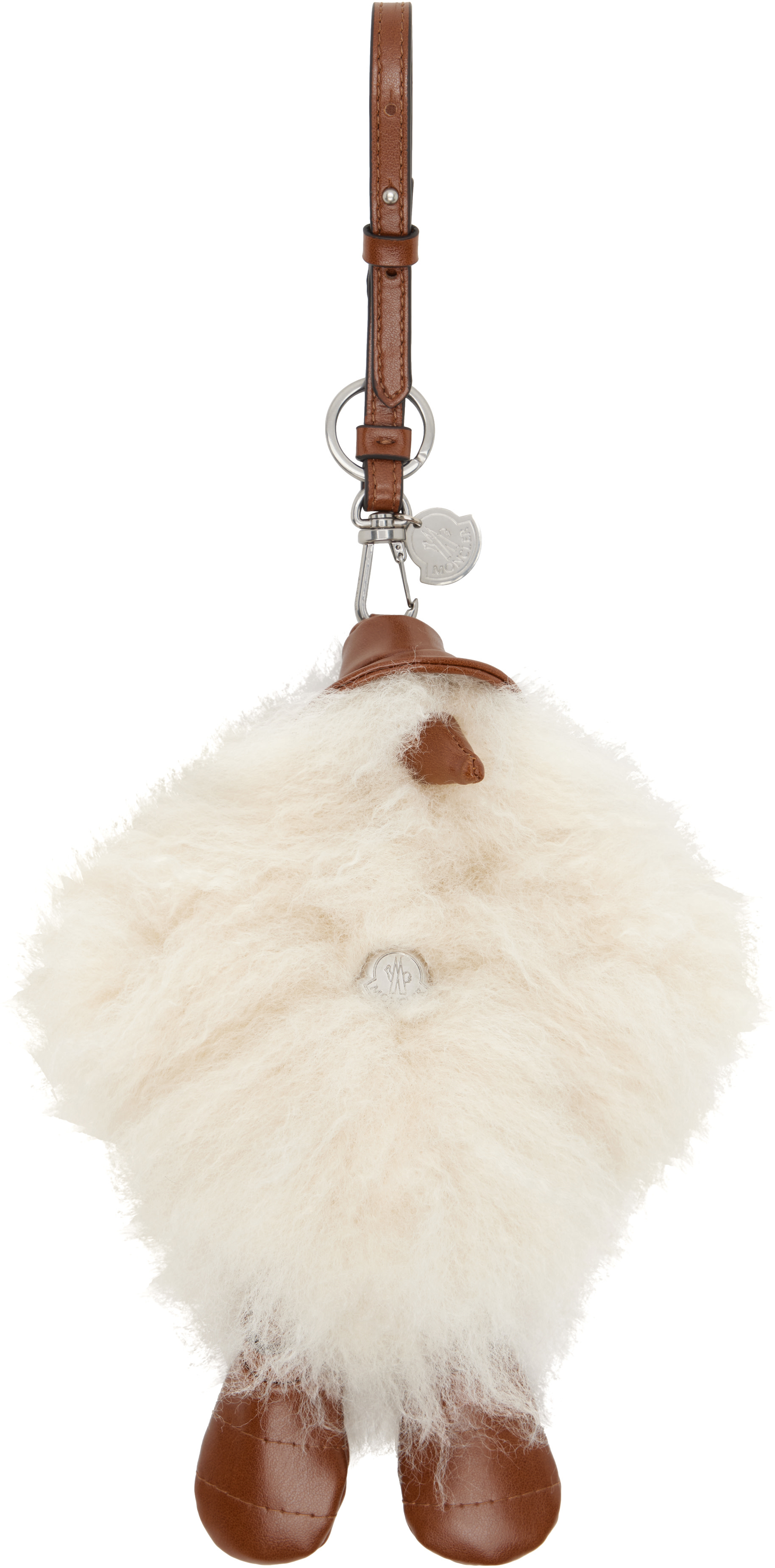 Moncler - Brown & Off-White MonDuck Keychain
