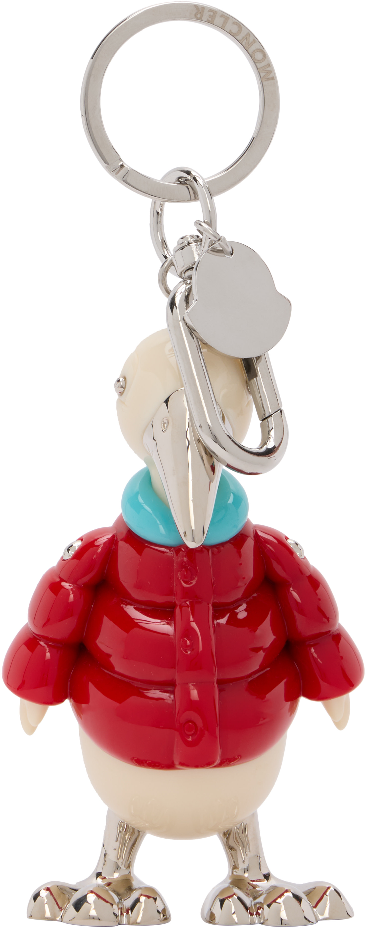 Moncler - Breloque pour sac graphique rouge
